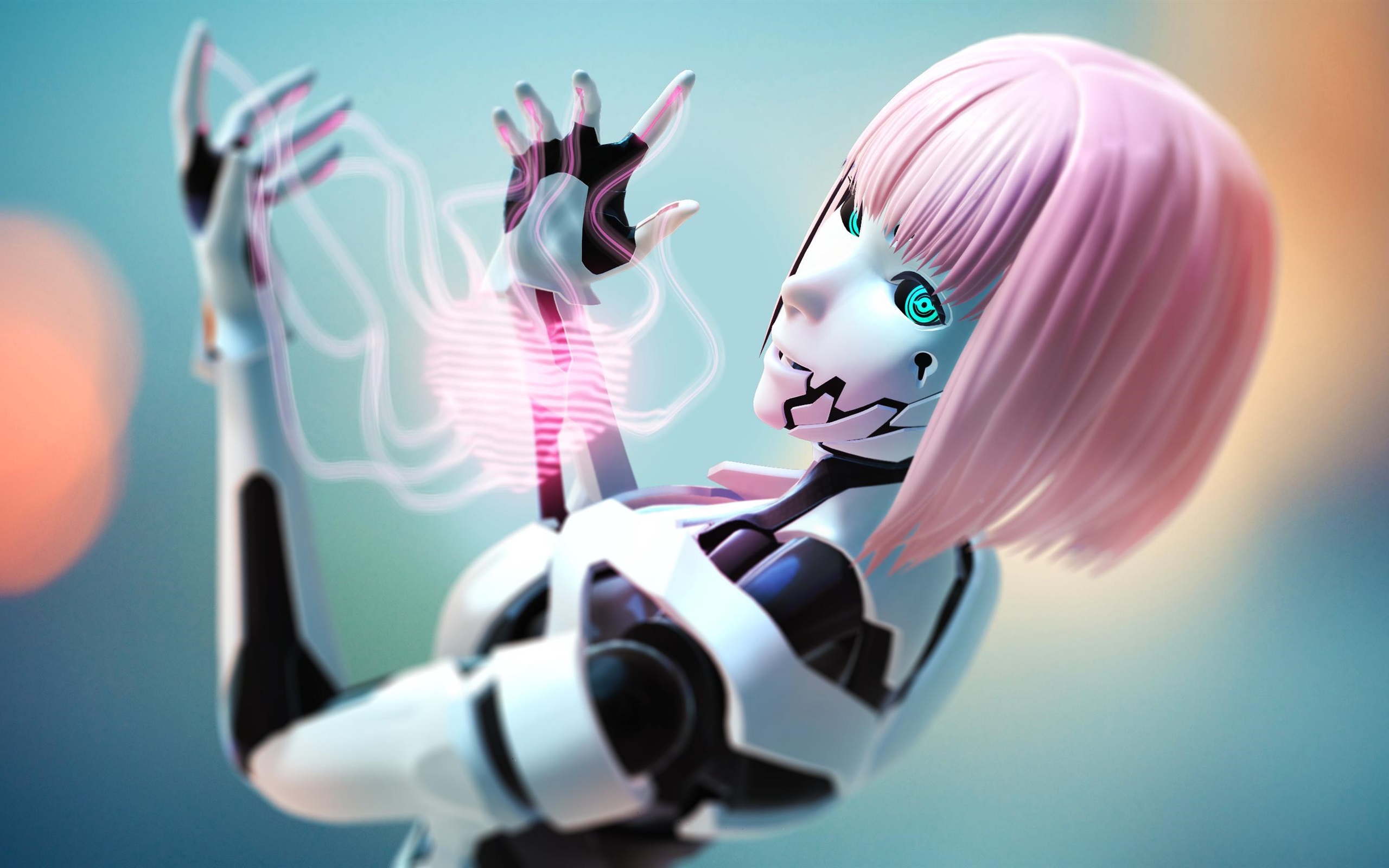 Wallpaper Robot, pink hair girl 2560x1600 HD Picture, Image