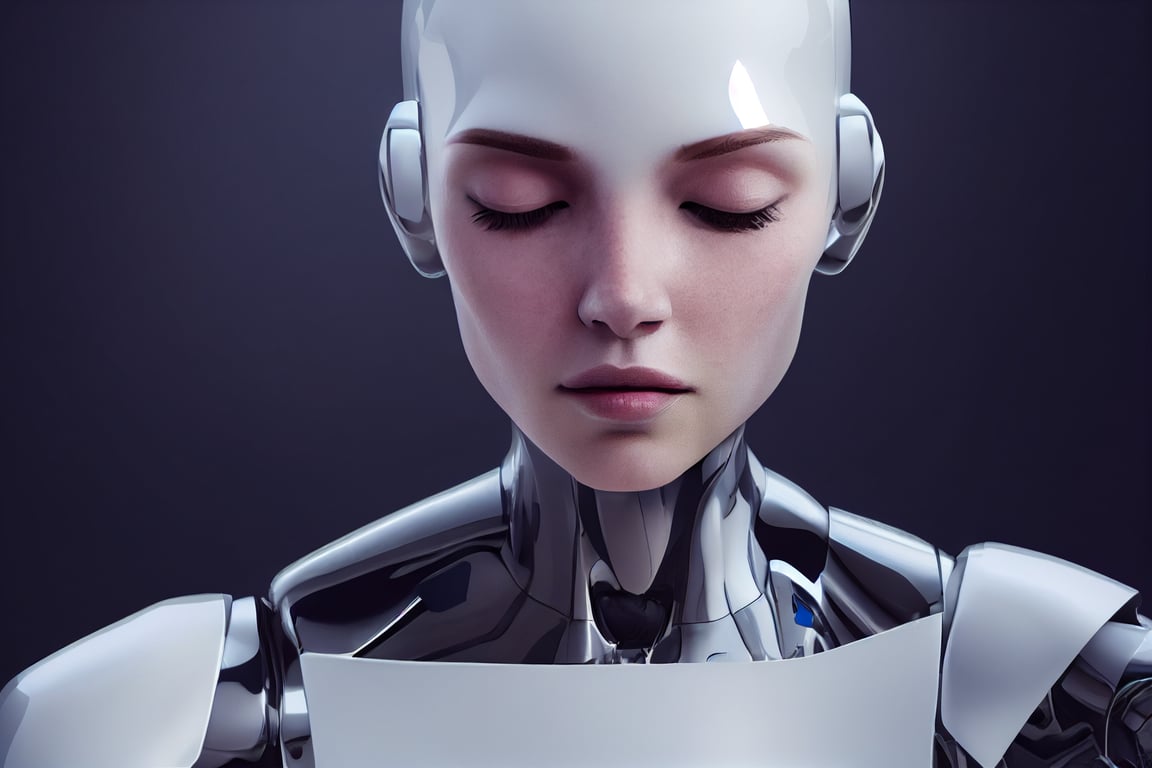 prompthunt: white human robot woman, hyper realistic, photorealistic, volumetric lighting, wallpaper, ultra hd, Award Winning Photography