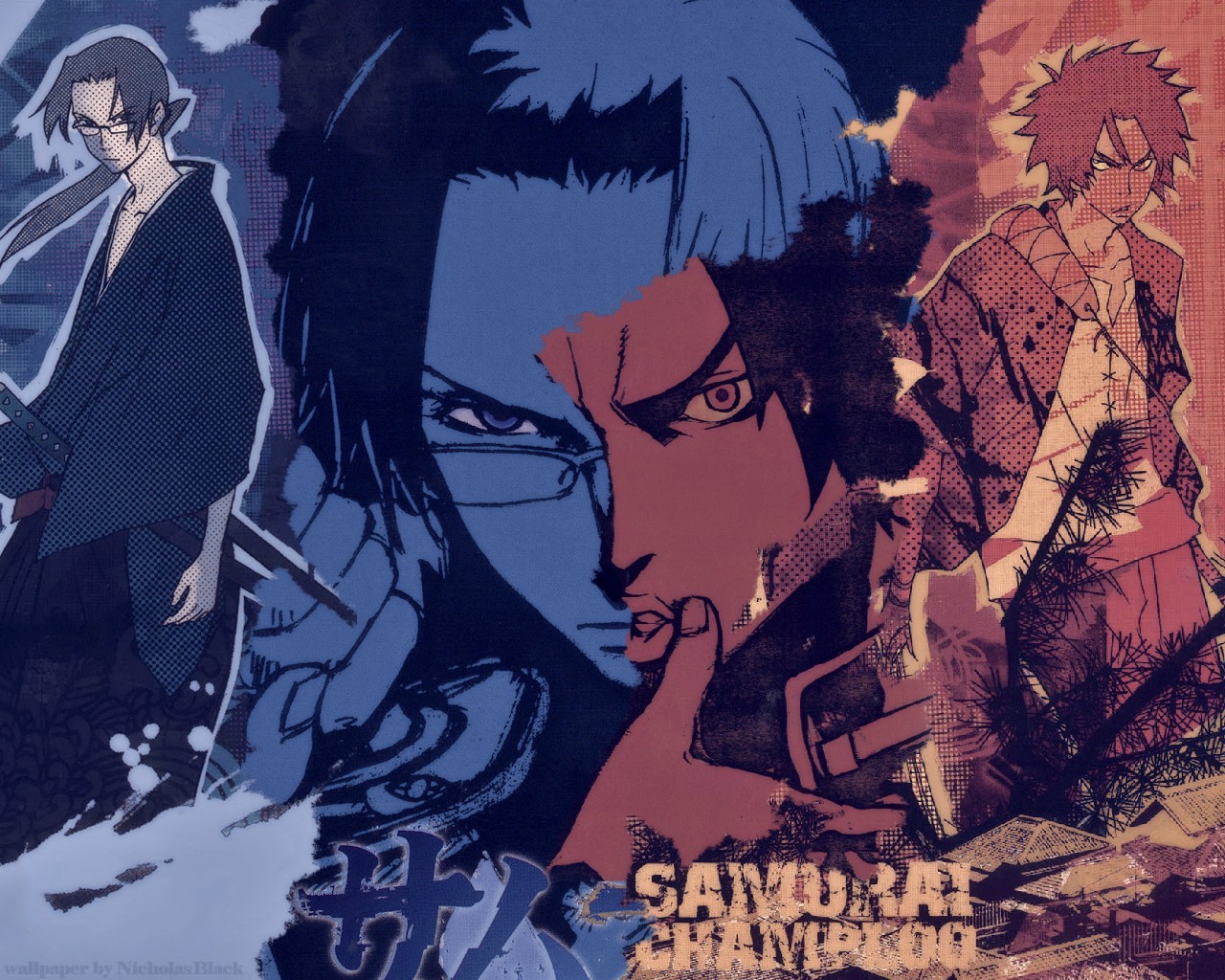 face, anime men, anime, Samurai Champloo, anime boys, Mugen (Samurai Champloo), Jin (Samurai Champloo)x1024 Wallpaper