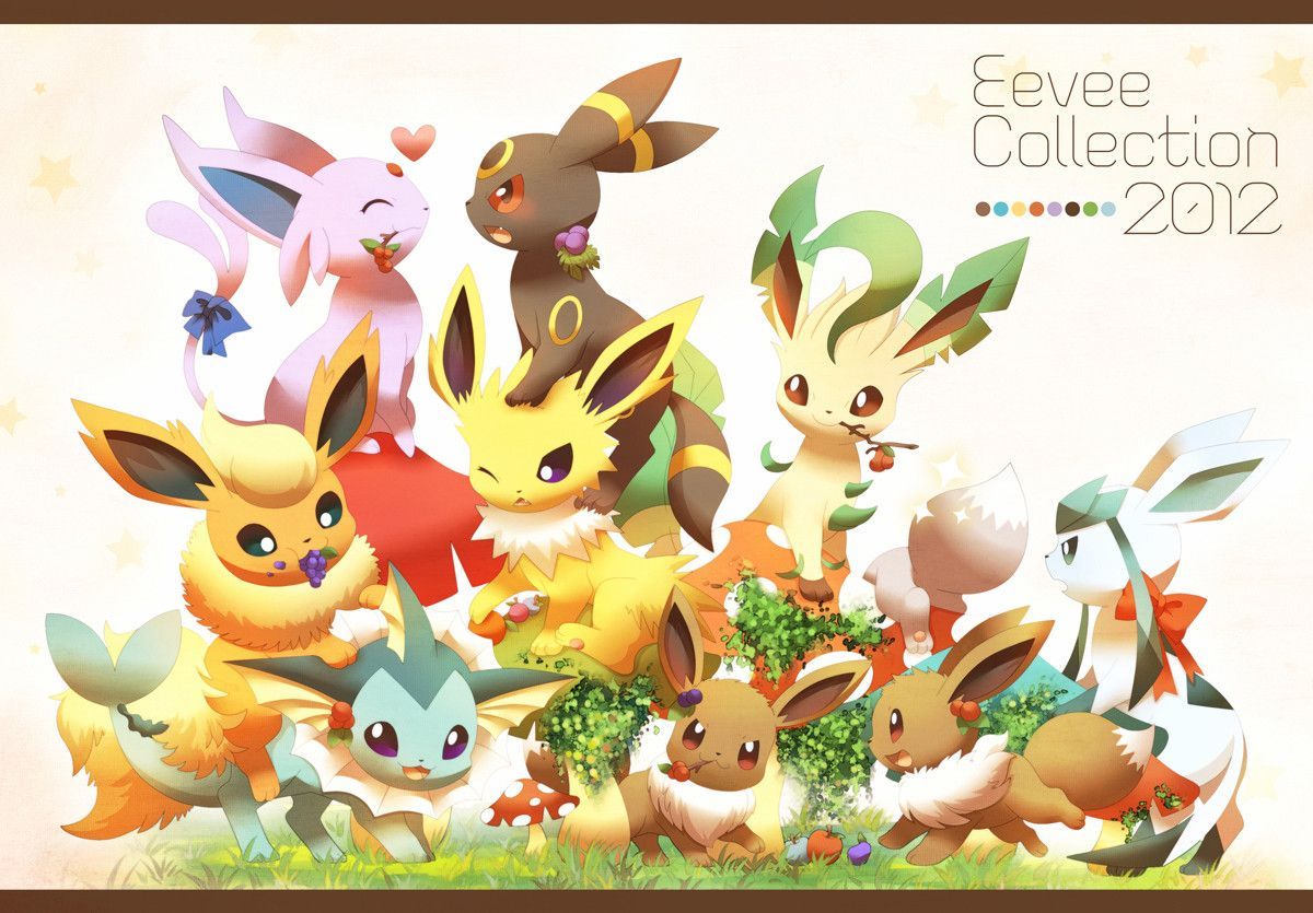 Eevee Evolutions Wallpaper. Eevee evolutions, Eevee wallpaper, Eevee