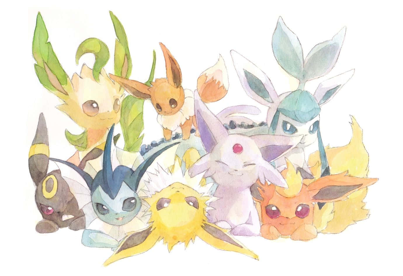 Download Pokémon Eevee Group Evolutions Wallpaper