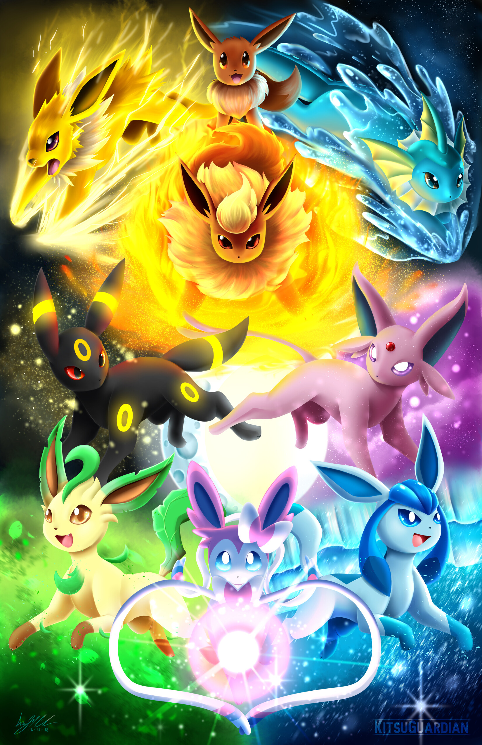 Eeveelutions Illustration