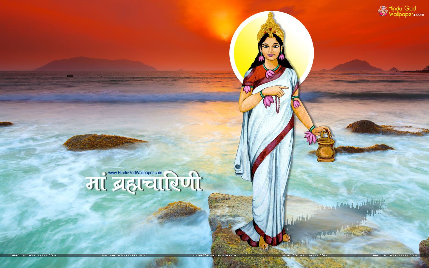 Maa Brahmacharini Wallpaper, Photo & Image Download. Navratri image, Navratri, Navratri wishes
