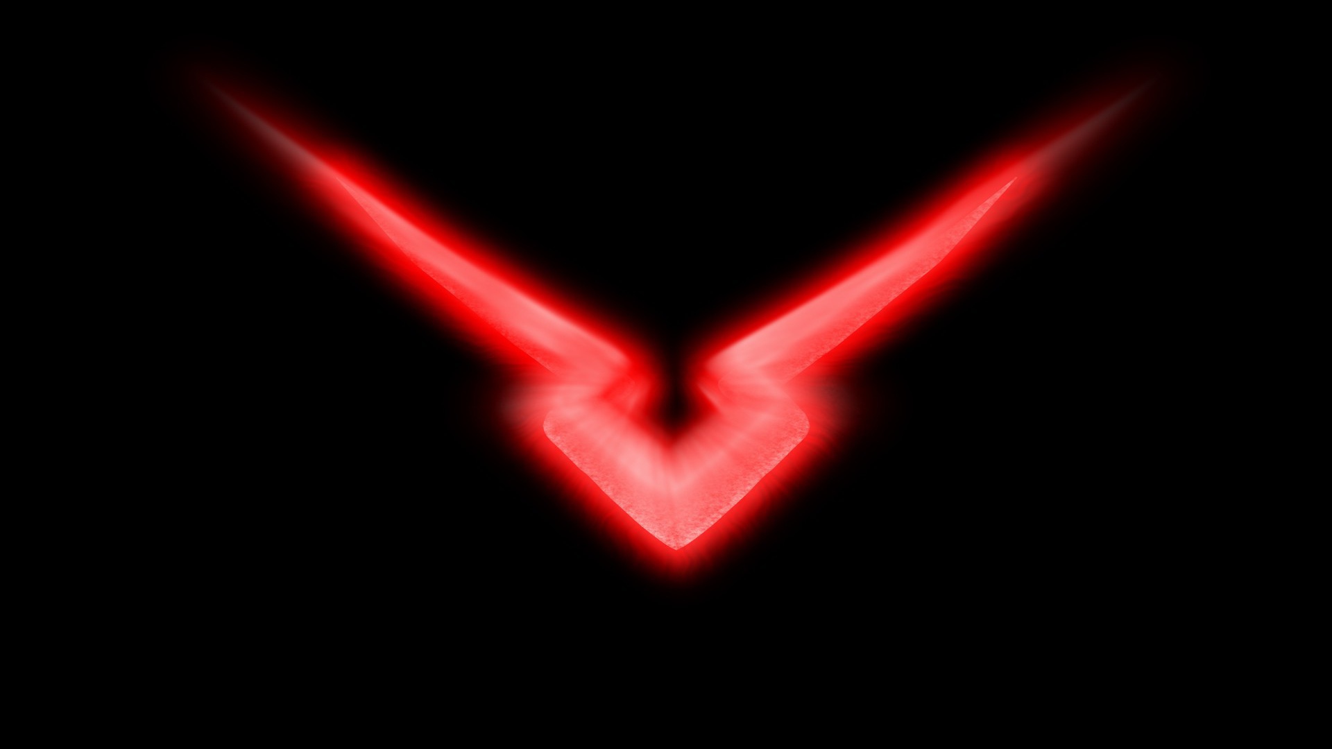Neon red symbol on the black background Desktop wallpaper 1920x1080