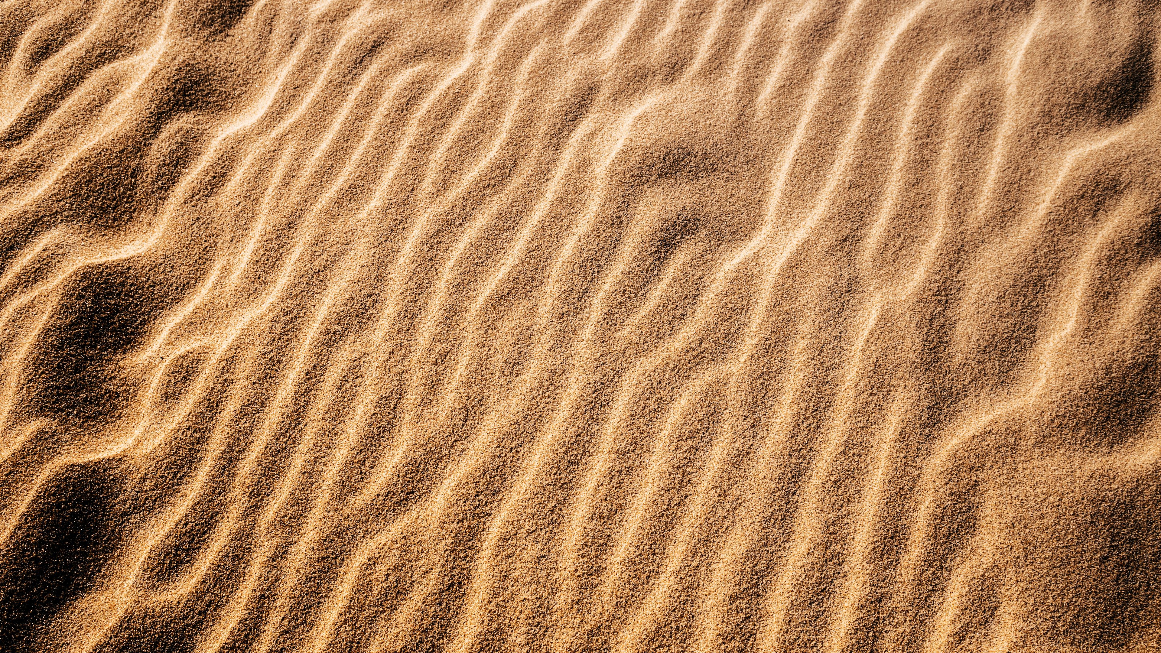 Wallpaper / sand, waves, texture, desert, 4k free download