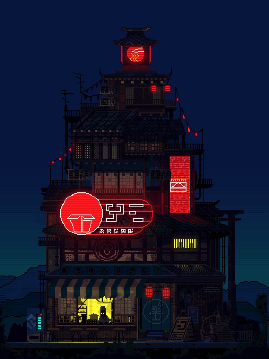 Pixel Art shop nights