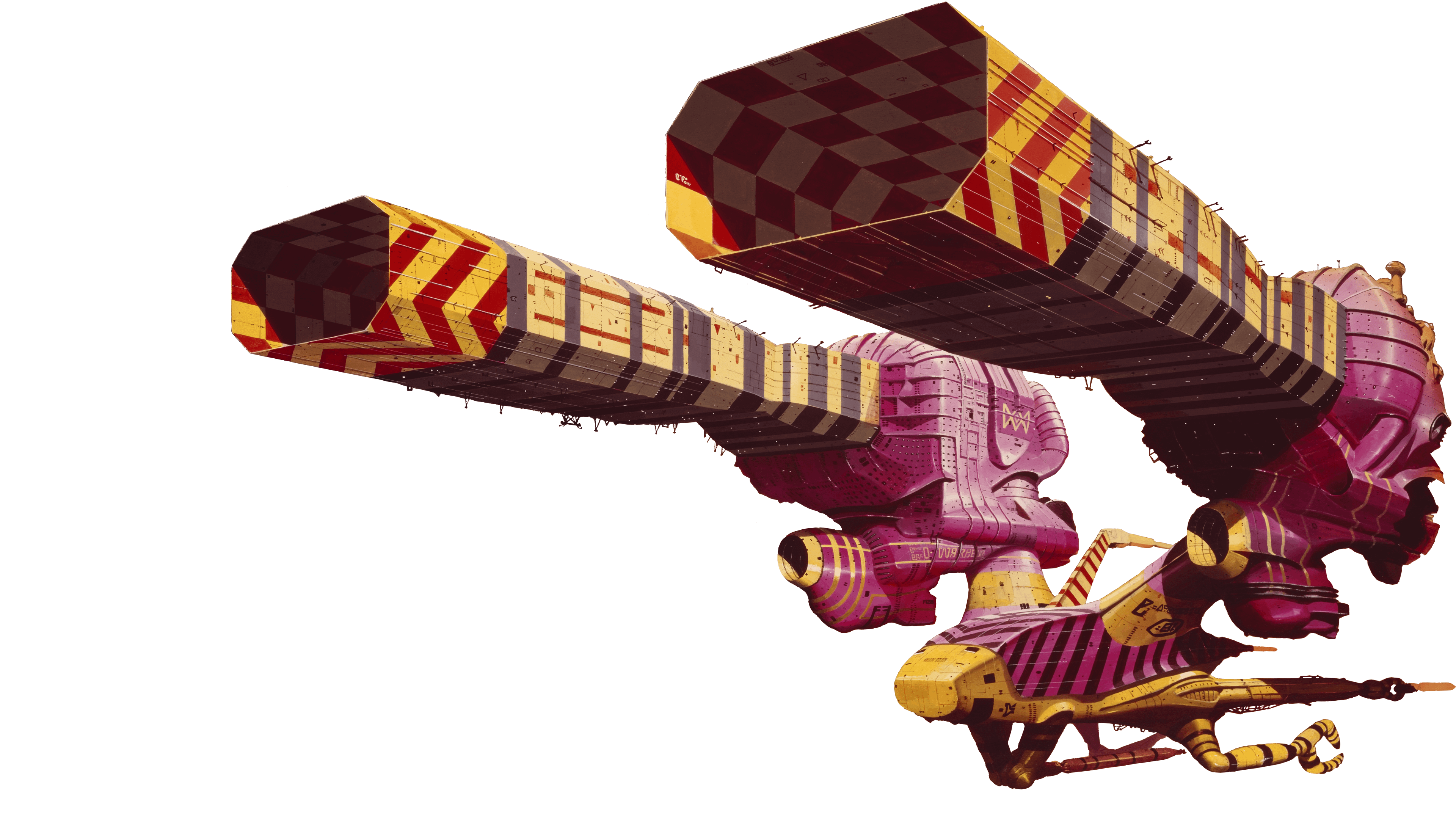 Chris Foss 'Dune' White Background R Wallpaper