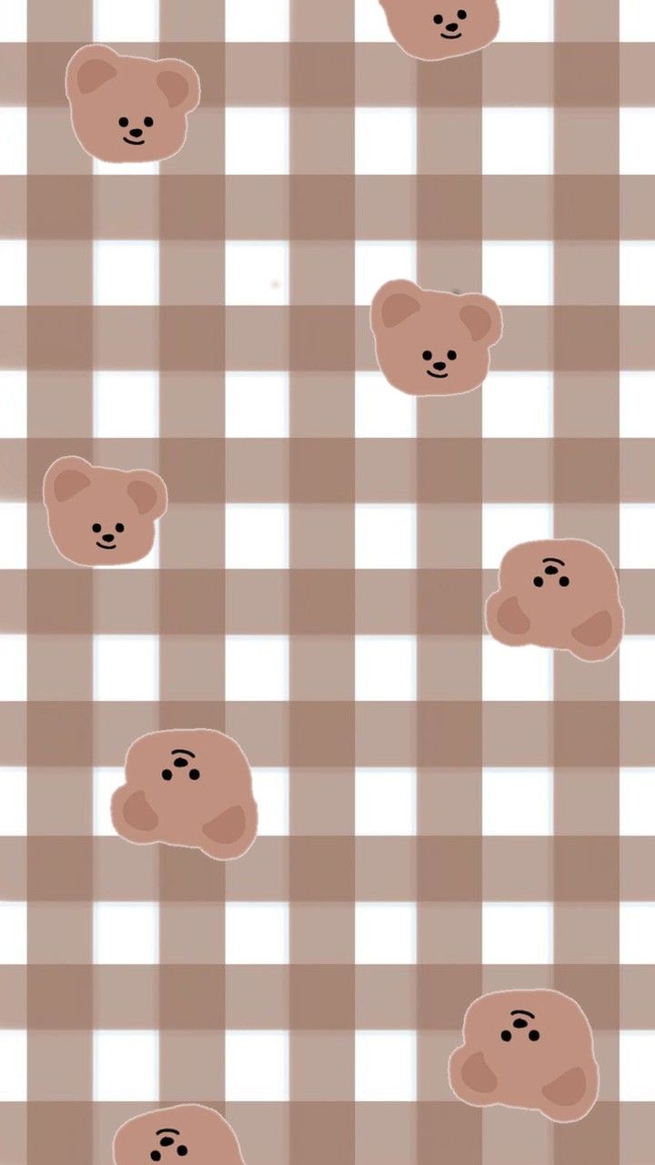 Wallpaper bear brown. Simple iphone