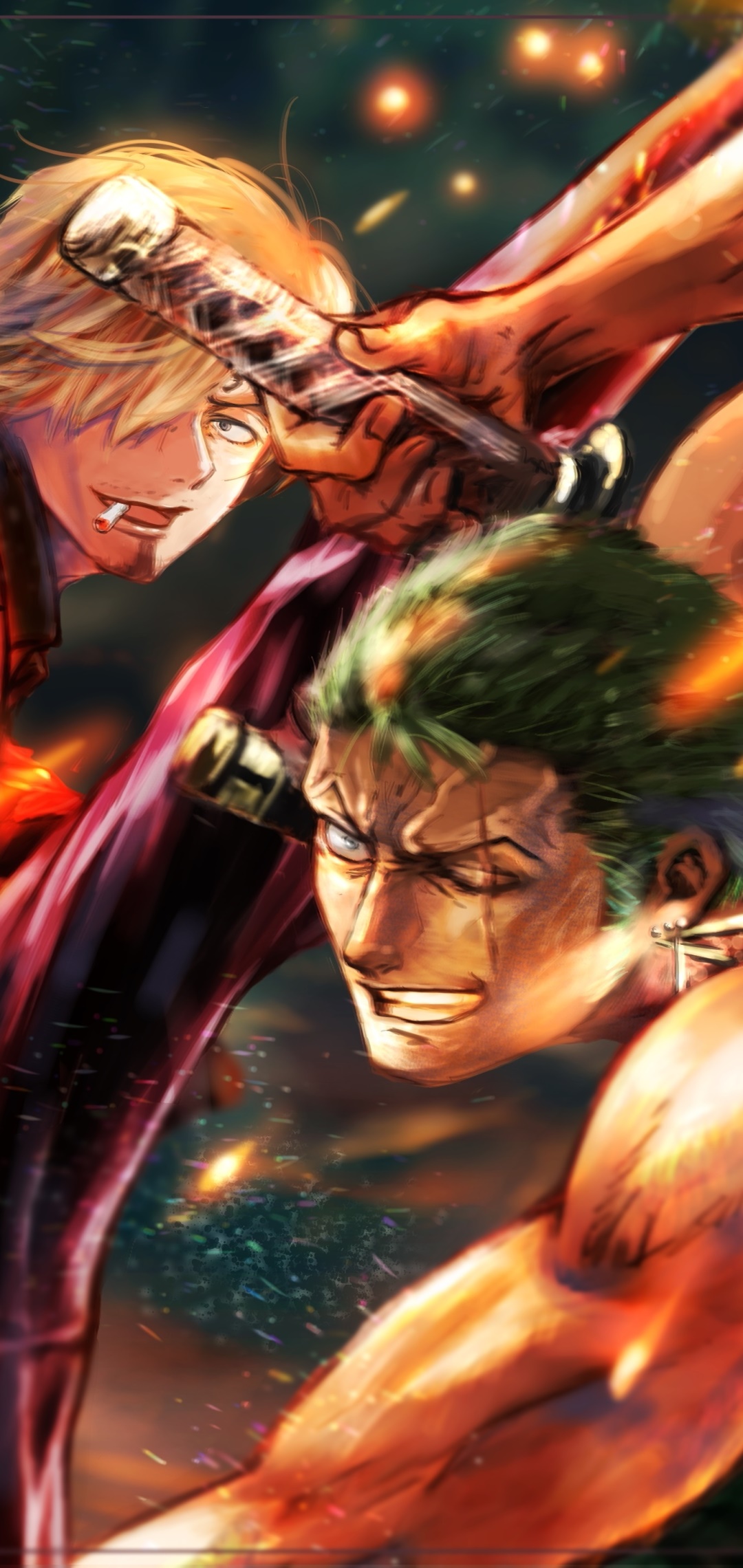 Wallpaper / Anime One Piece Phone Wallpaper, Sanji (One Piece), Roronoa Zoro, 1080x2280 free download