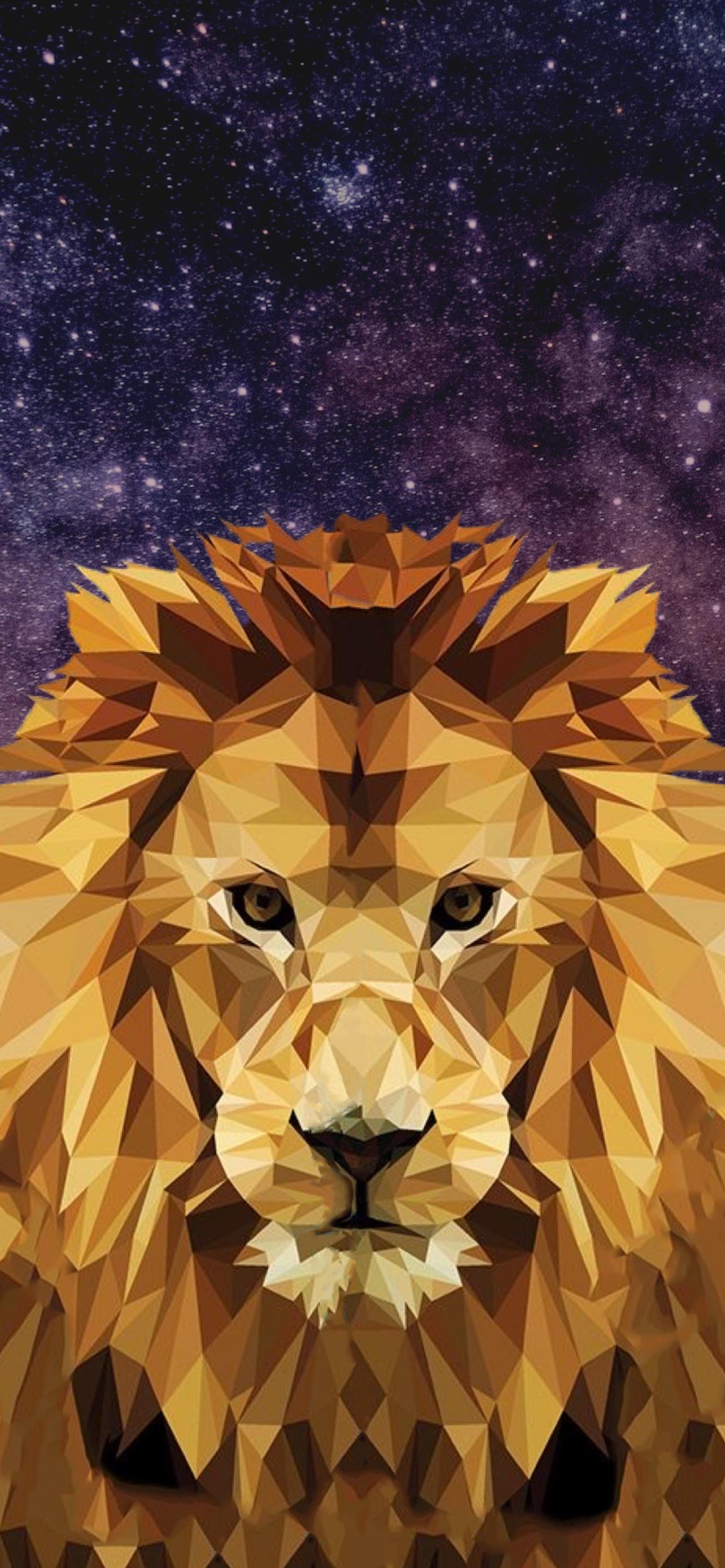 Lion Geometric Wallpaper 12 13