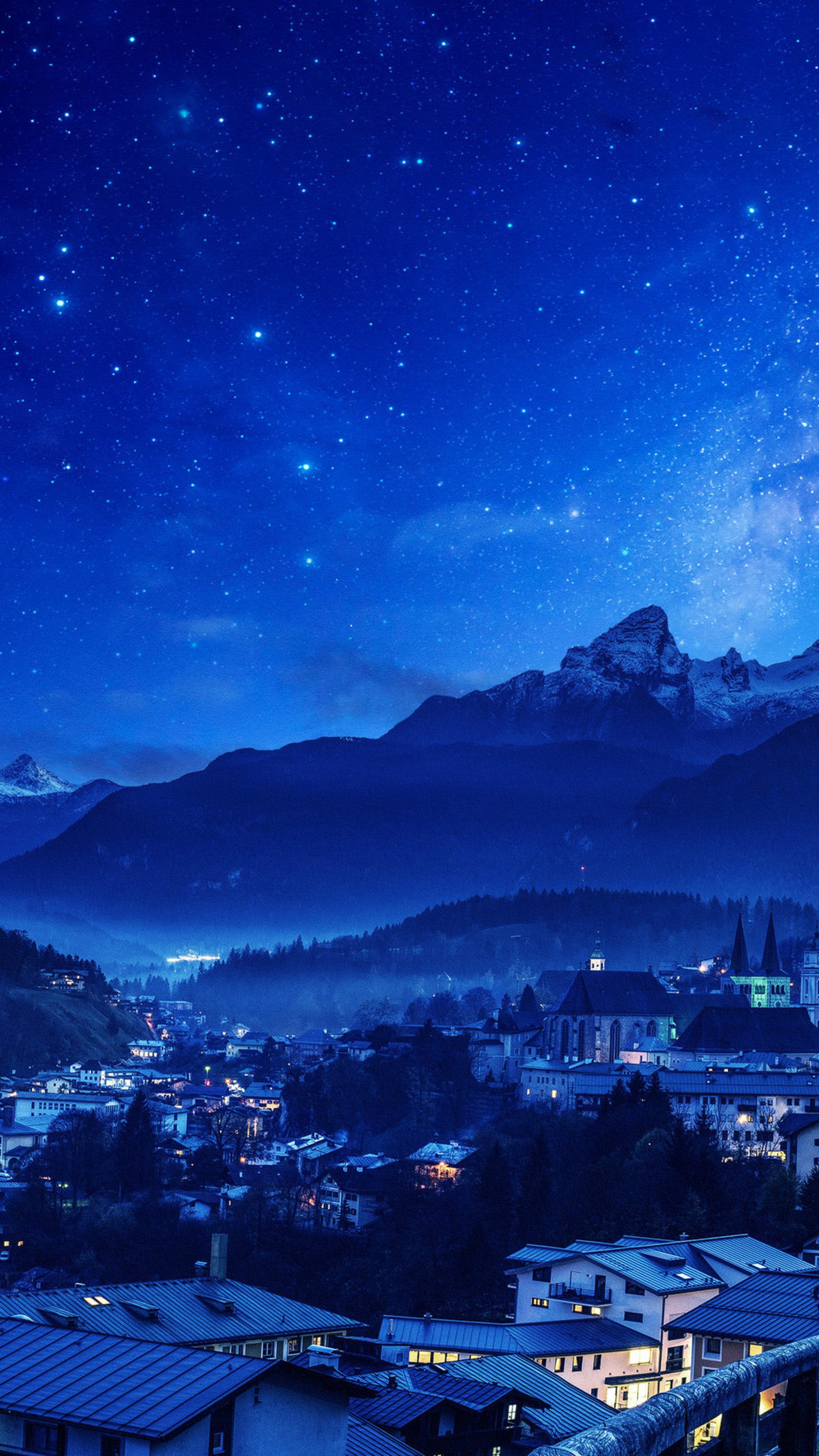 Wallpaper Anime, Winter, Blue, Atmosphere, Mountain, Background Free Image
