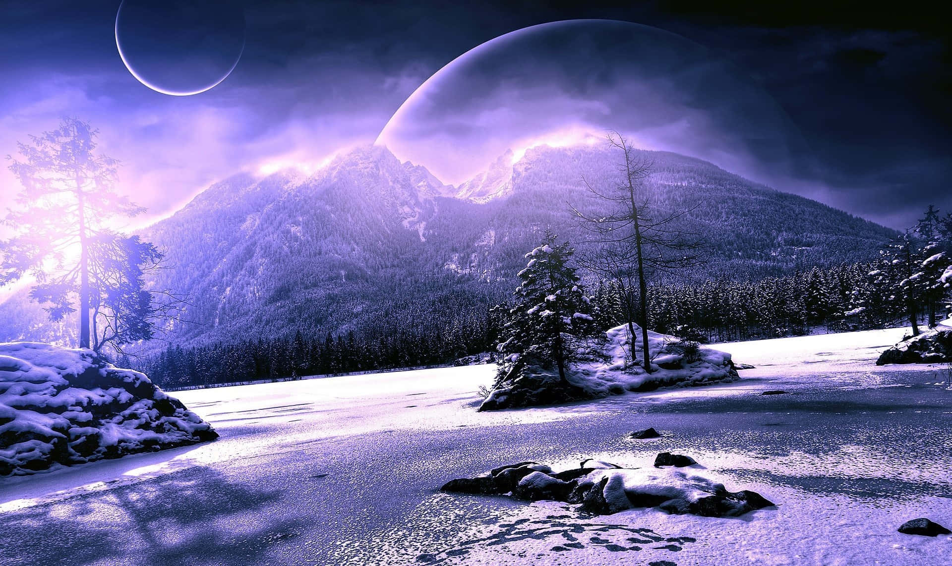 Download Enjoy peace and quiet of winter Wallpaper