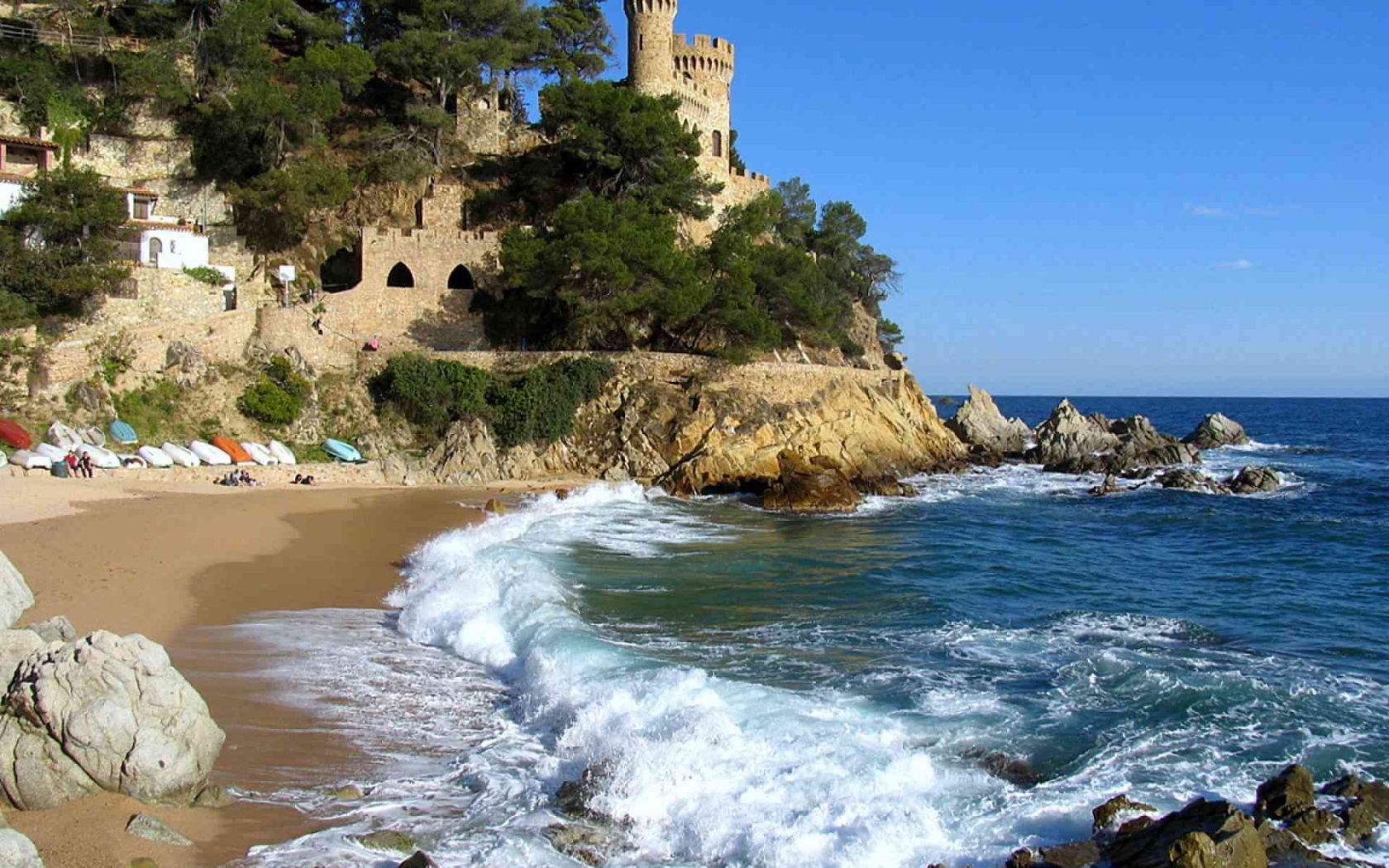 Lloret de Mar, the azure coast of Spain, the Costa Brava Desktop wallpaper 1680x1050