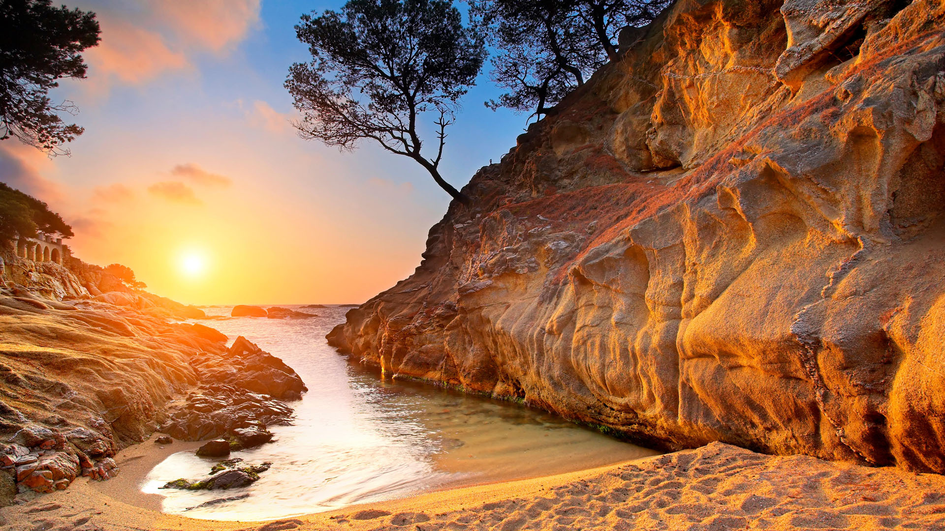 Sunrise at Costa Brava beach, Spain. Windows Spotlight Image