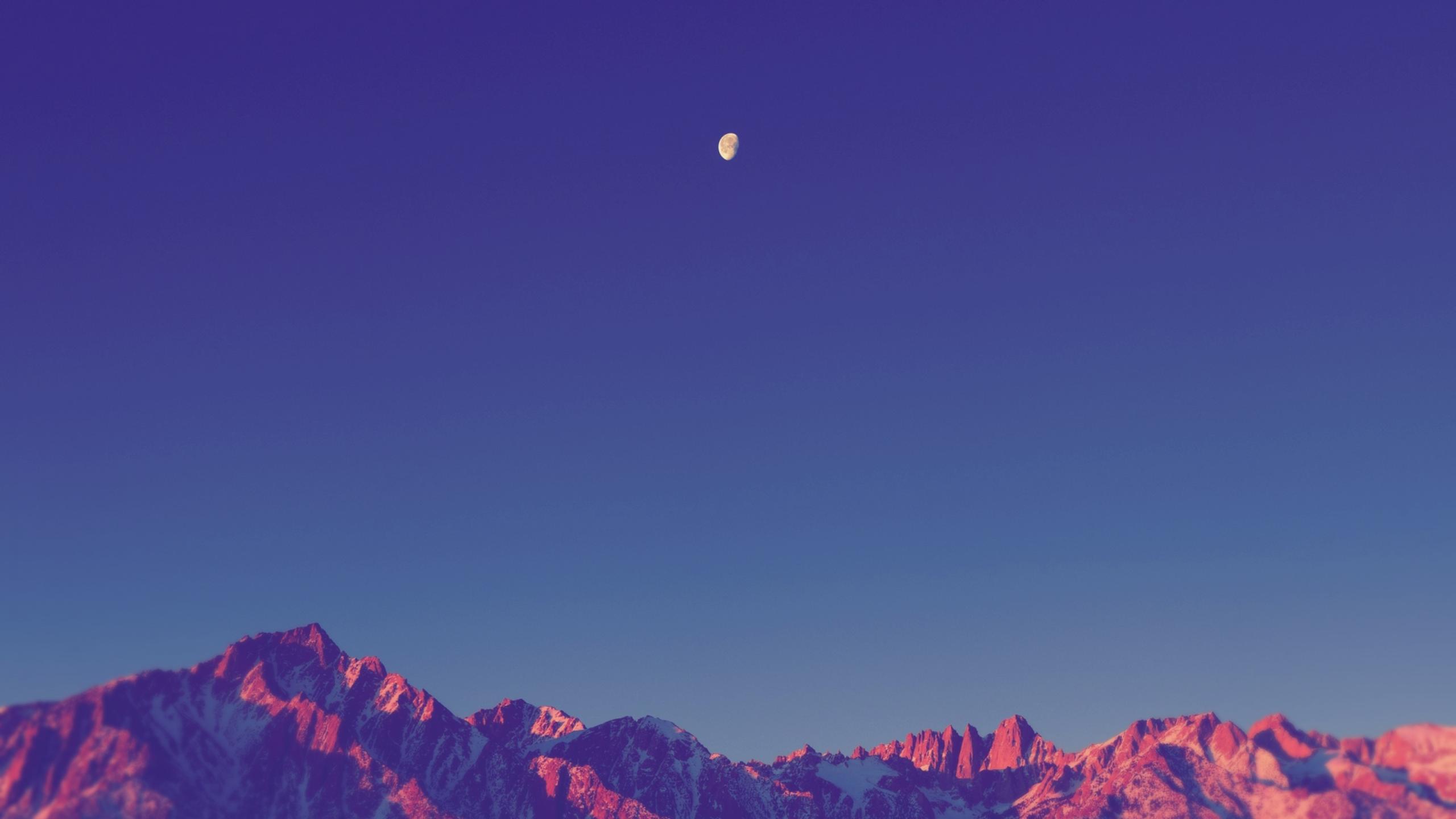 Purple mountains in a beautiful evening