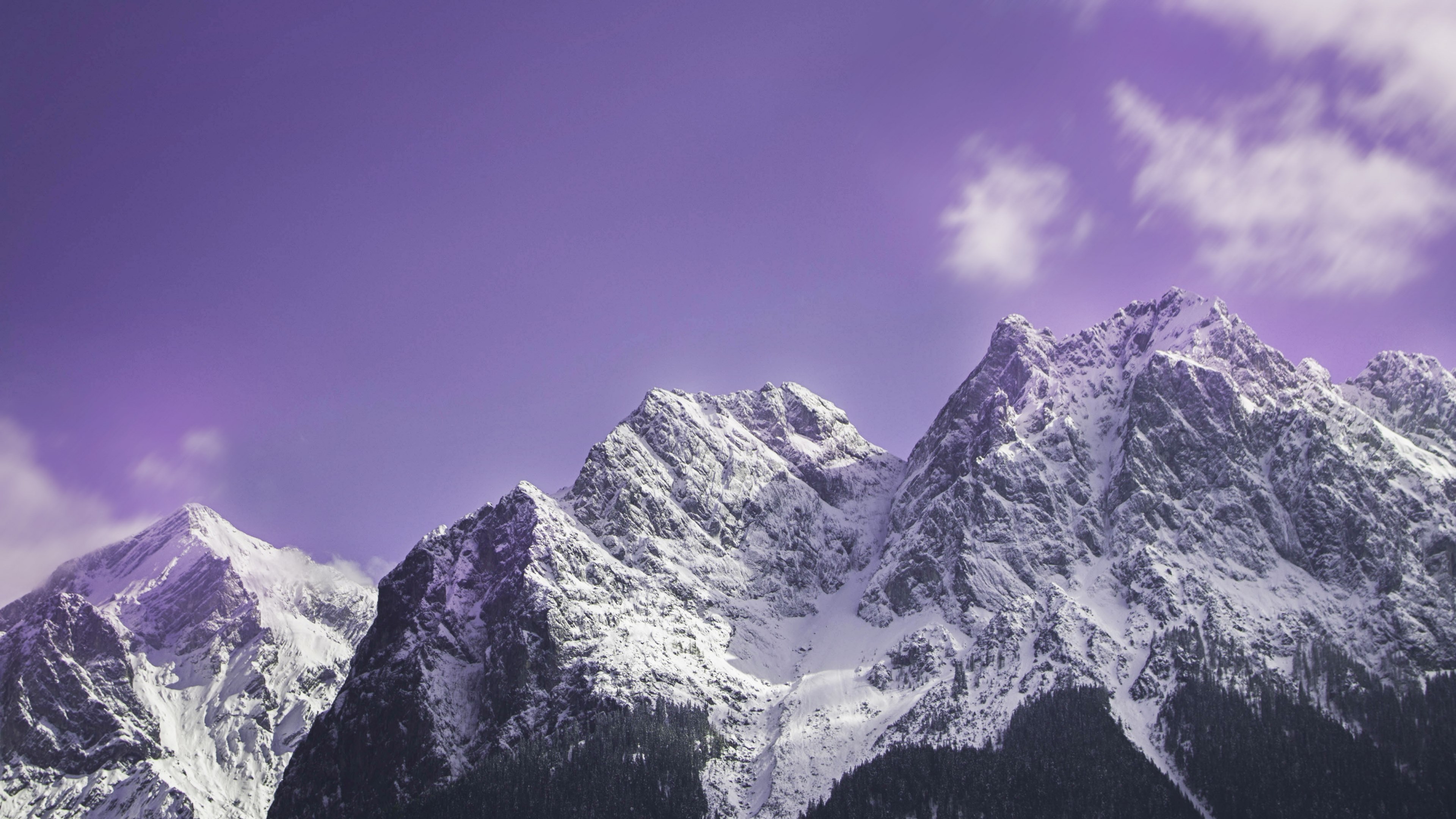 Wallpaper / sky purple mountain range and ridge HD 4k wallpaper free download