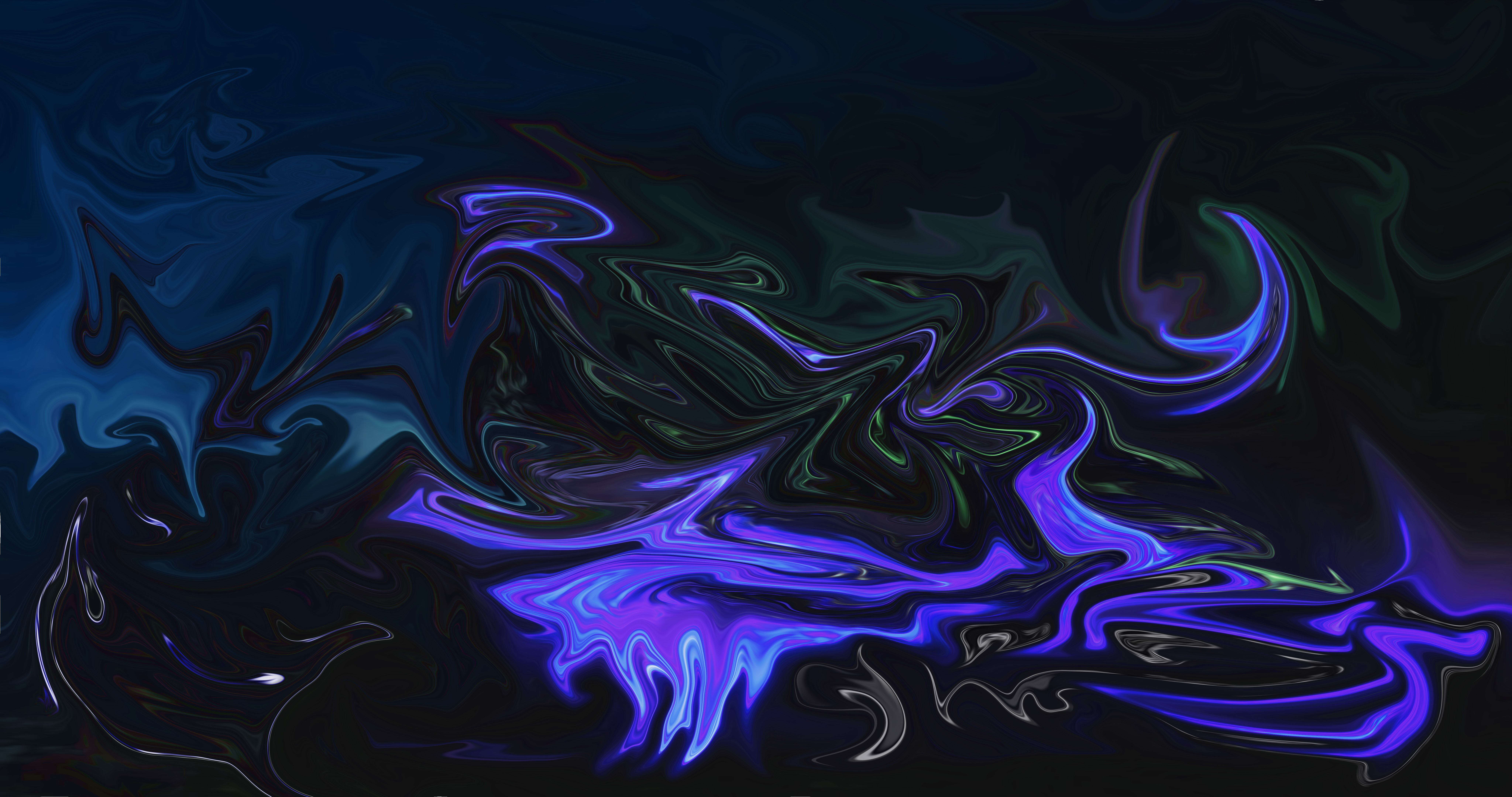 4K, fluid, oil painting, paint splash, colorful, dark, liquid, brush, paint brushes, artwork, abstract, digital art, HD Wallpaper
