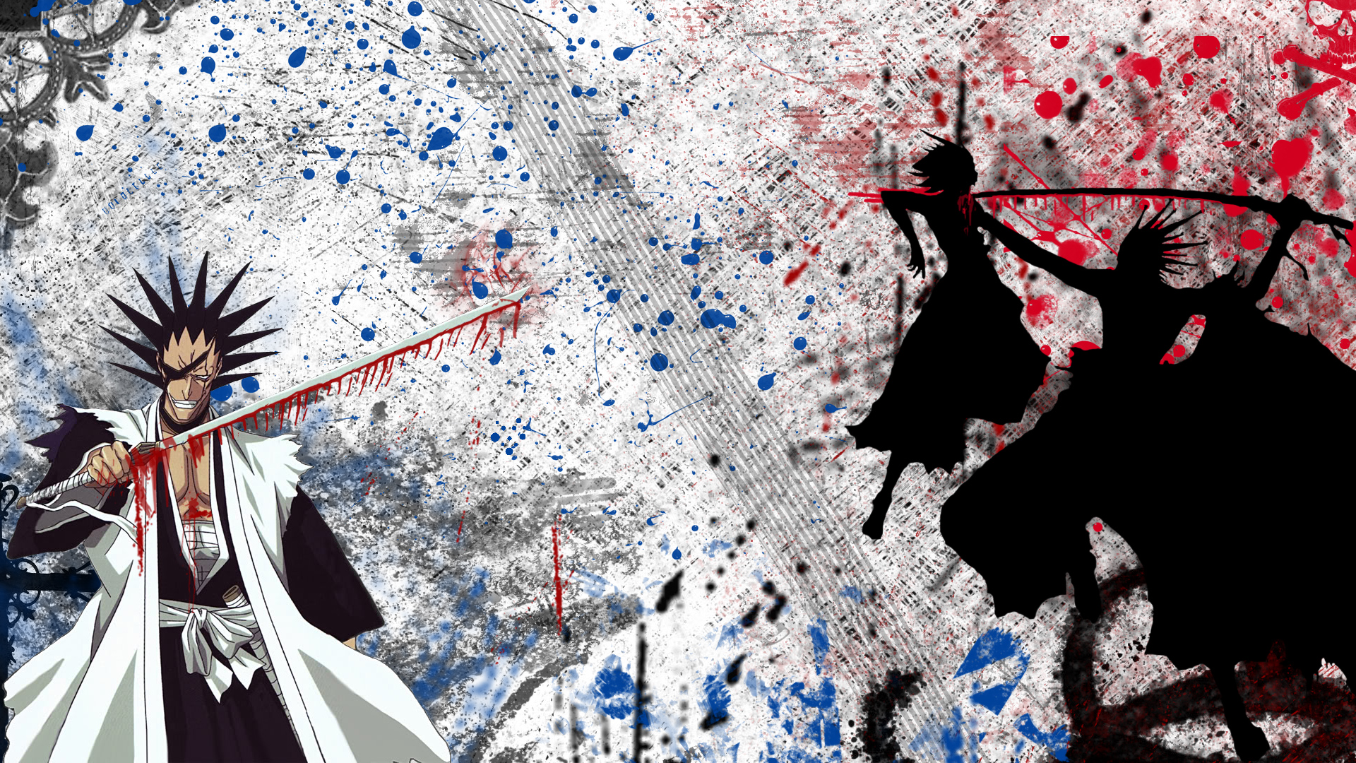 Wallpaper, Bleach, anime, Zaraki Kenpachi 1920x1080