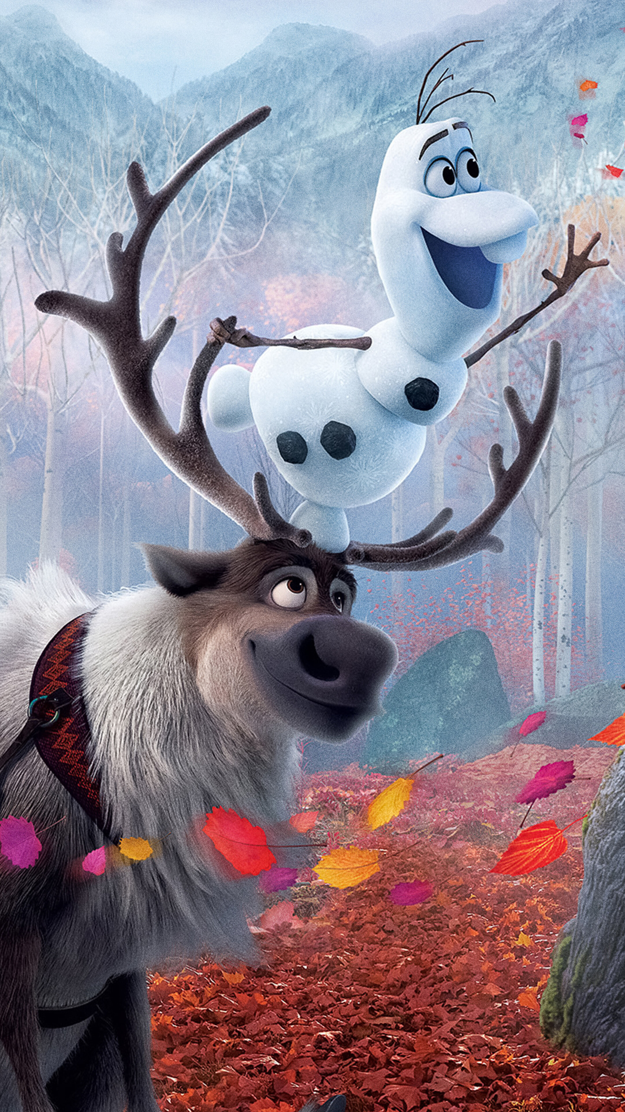 Frozen 2, Olaf, Sven, Poster, Reindeer, 4k Gallery HD Wallpaper