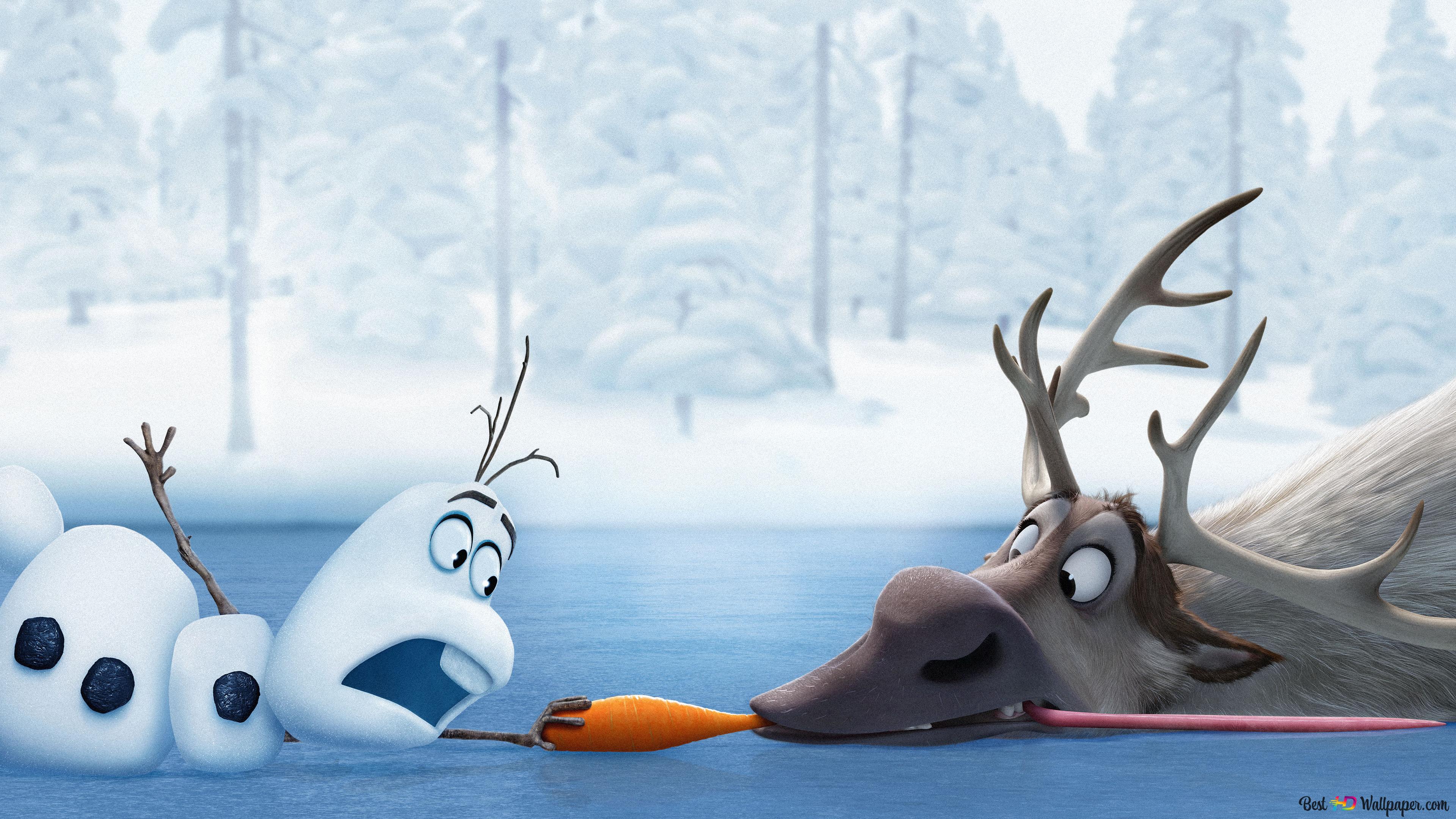 Frozen and Sven 4K wallpaper download