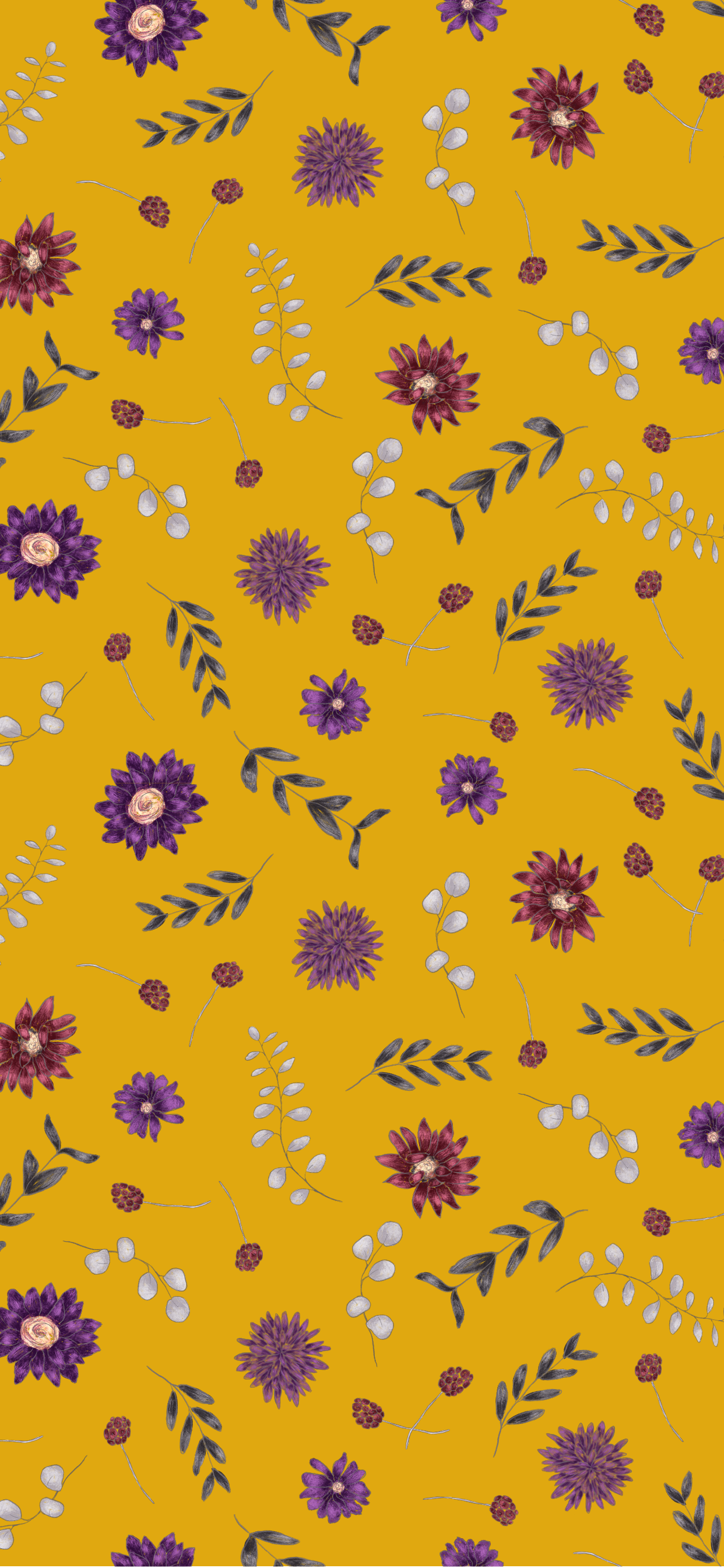 Fall Flowers iPhone Wallpaper