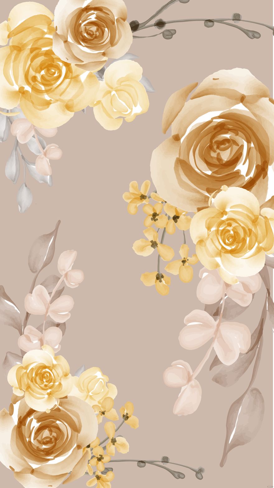 Free Vintage Floral Background For iPhone in Illustrator, EPS, SVG, JPG