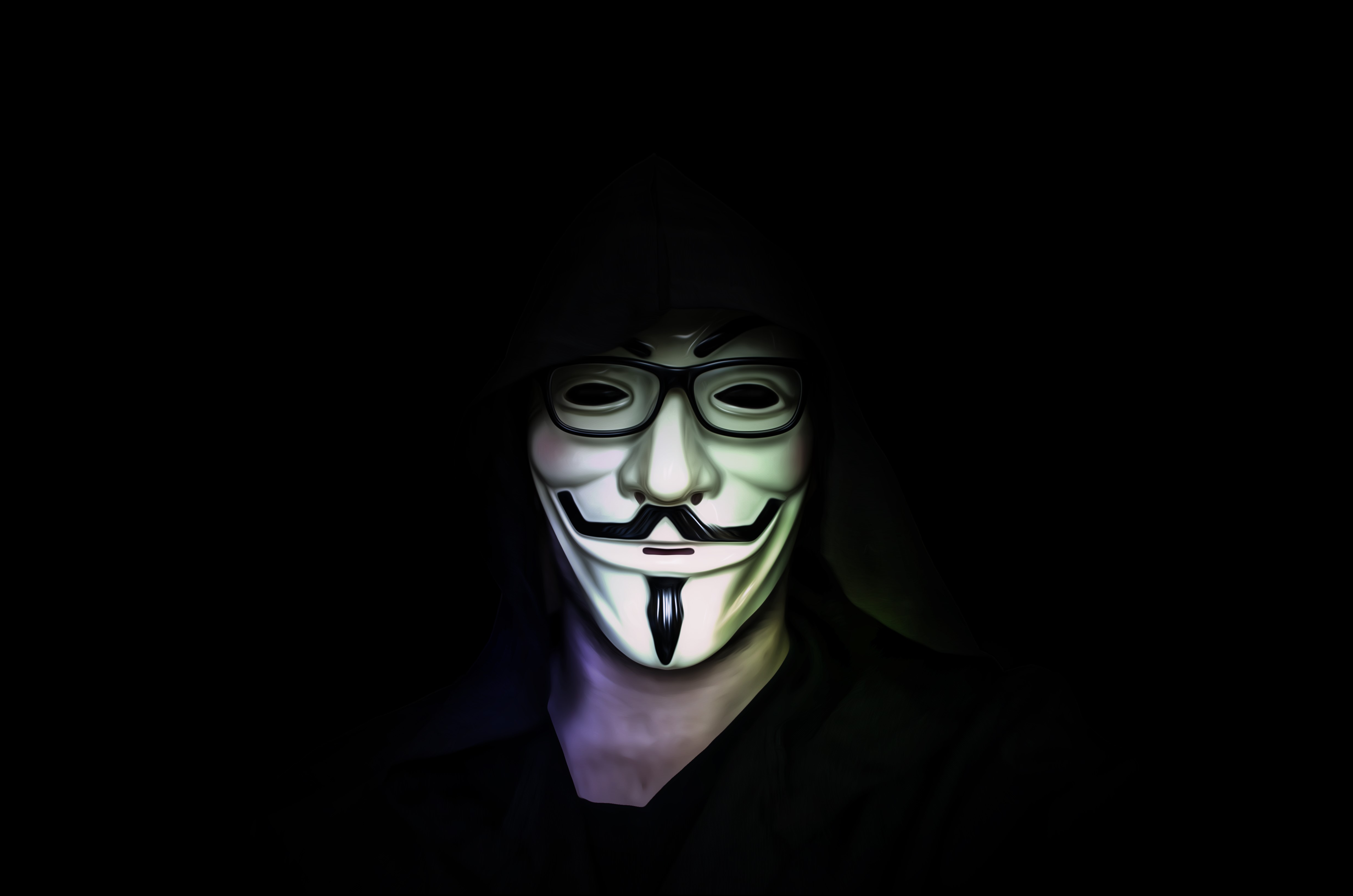 Wallpaper / anonymus, hacker, computer, mask, hd, 4k, 5k, free download