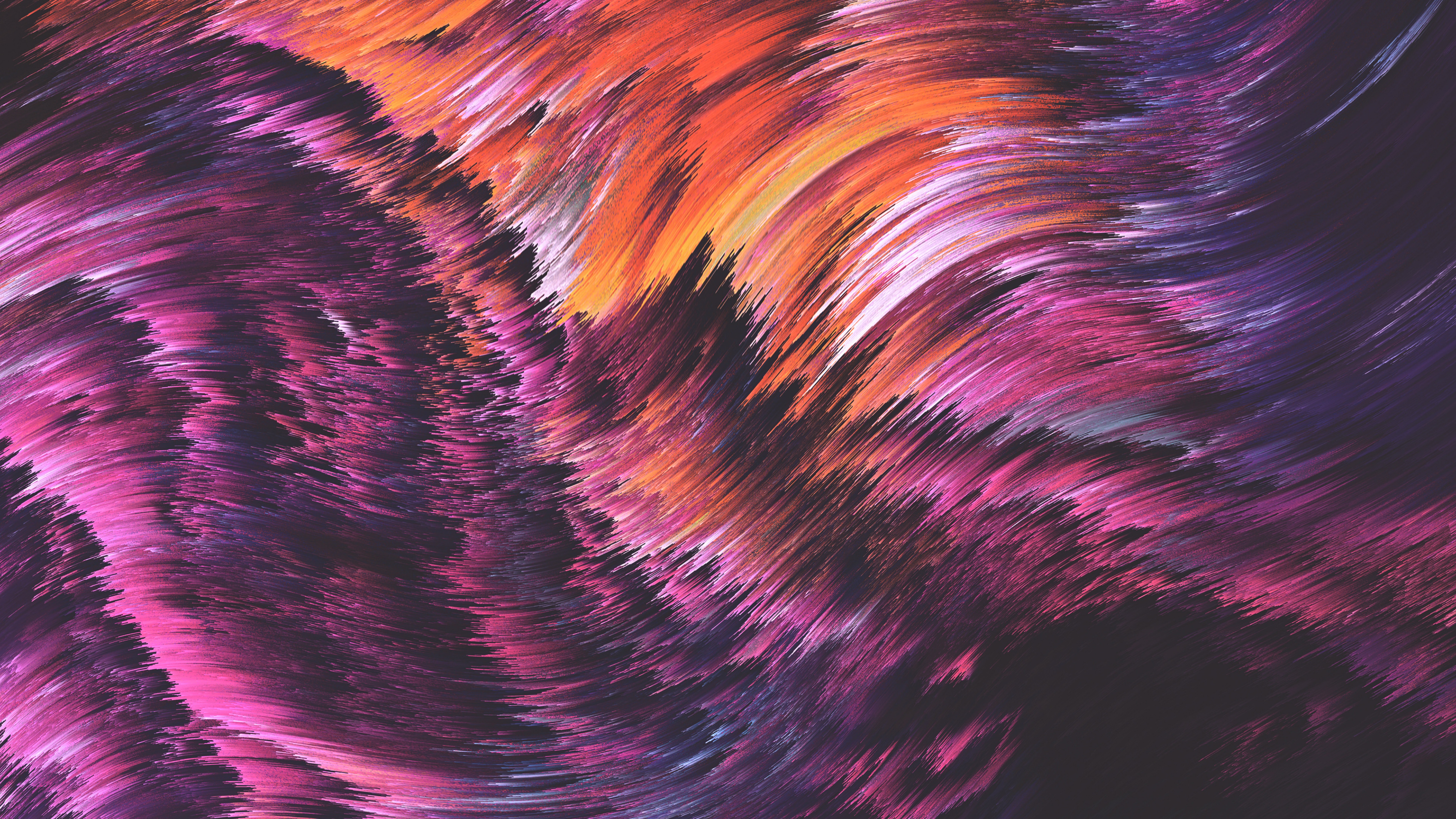 Pixels Wallpaper 4K, Glitch art, Space artwork
