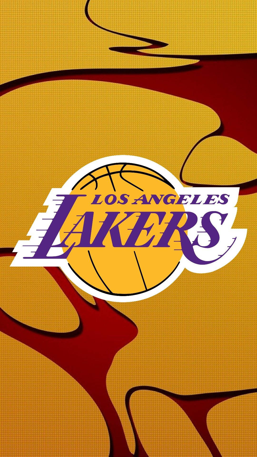 Download Lakers iPhone With Red Paint