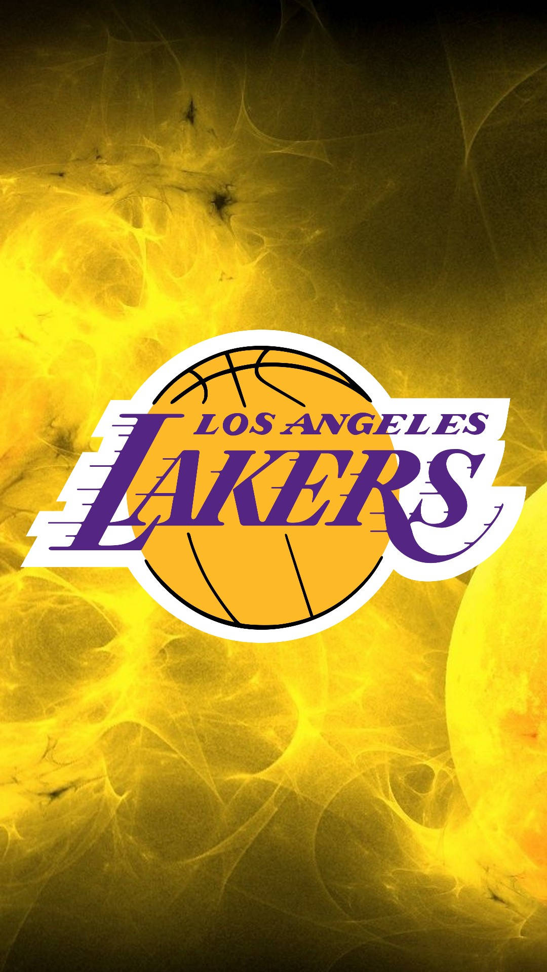 Download Lakers iPhone With Yellow Smoke Wallpaper