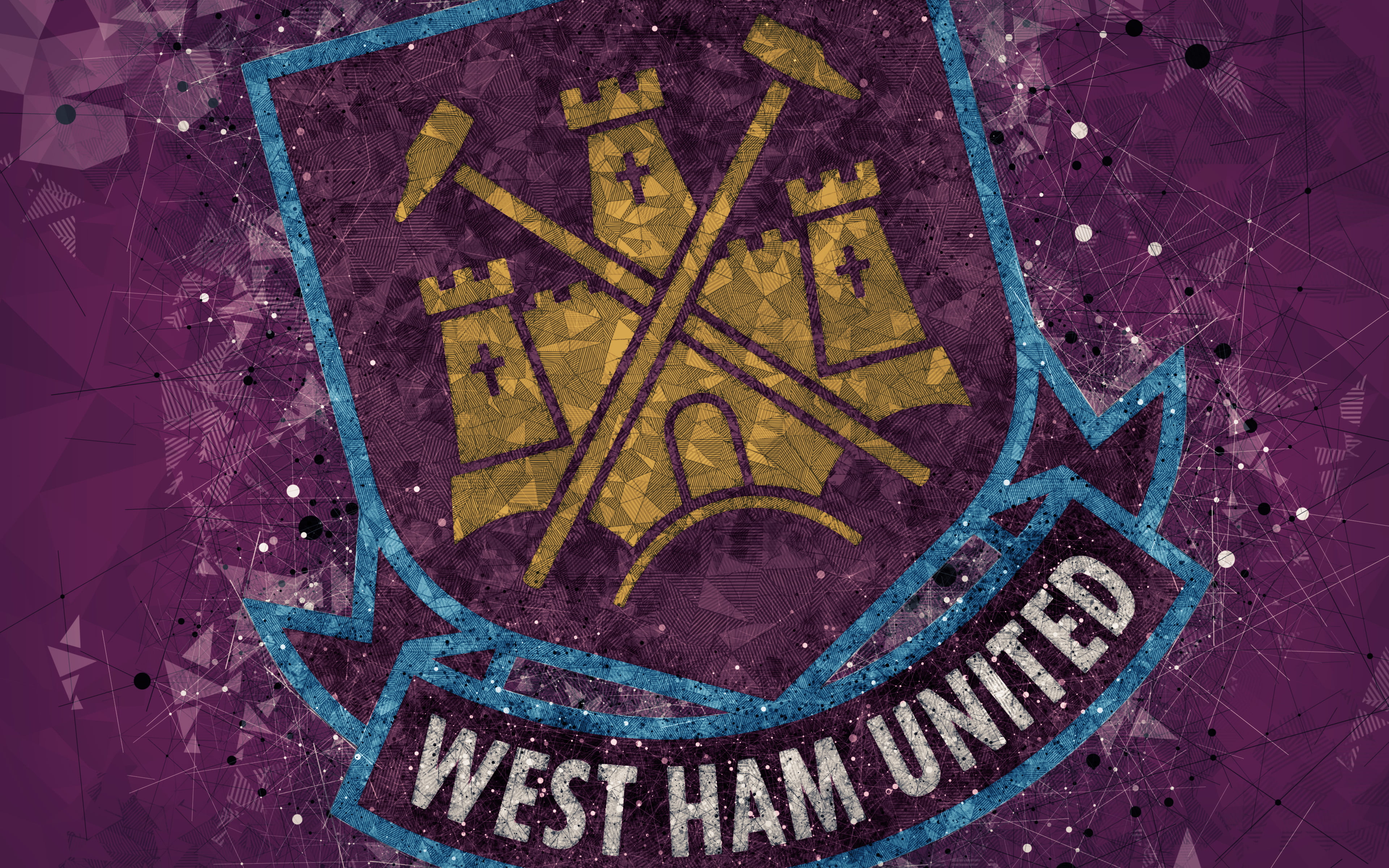 Wallpaper / Logo, Soccer, Emblem, 4K, West Ham United F.C. free download