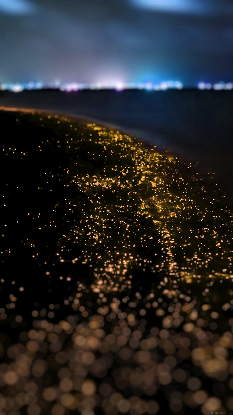 iPhone X wallpaper. ocean night orange blink beautiful nature