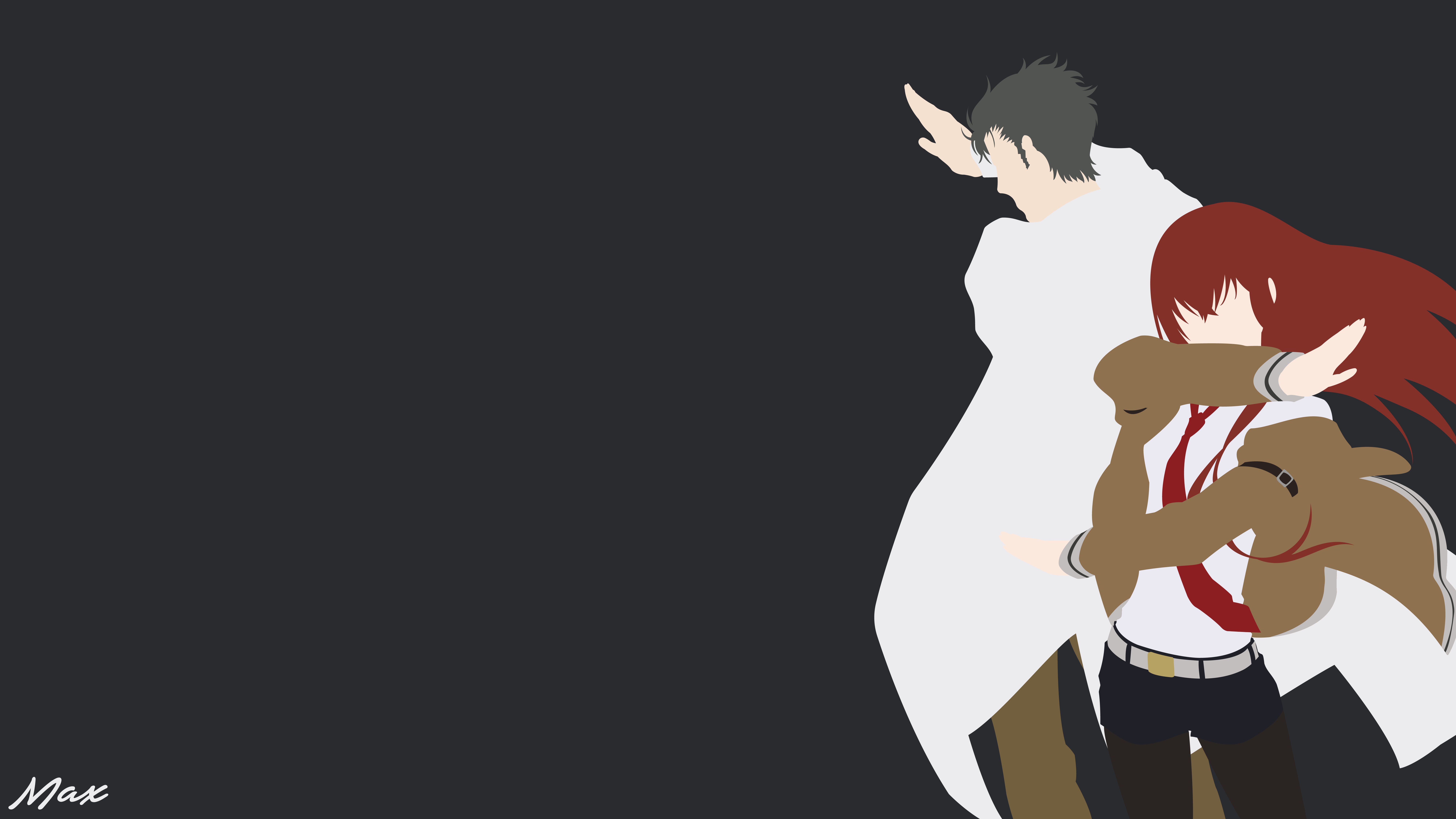 8000x4500 Kurisu Makise, Rintaro Okabe wallpaper