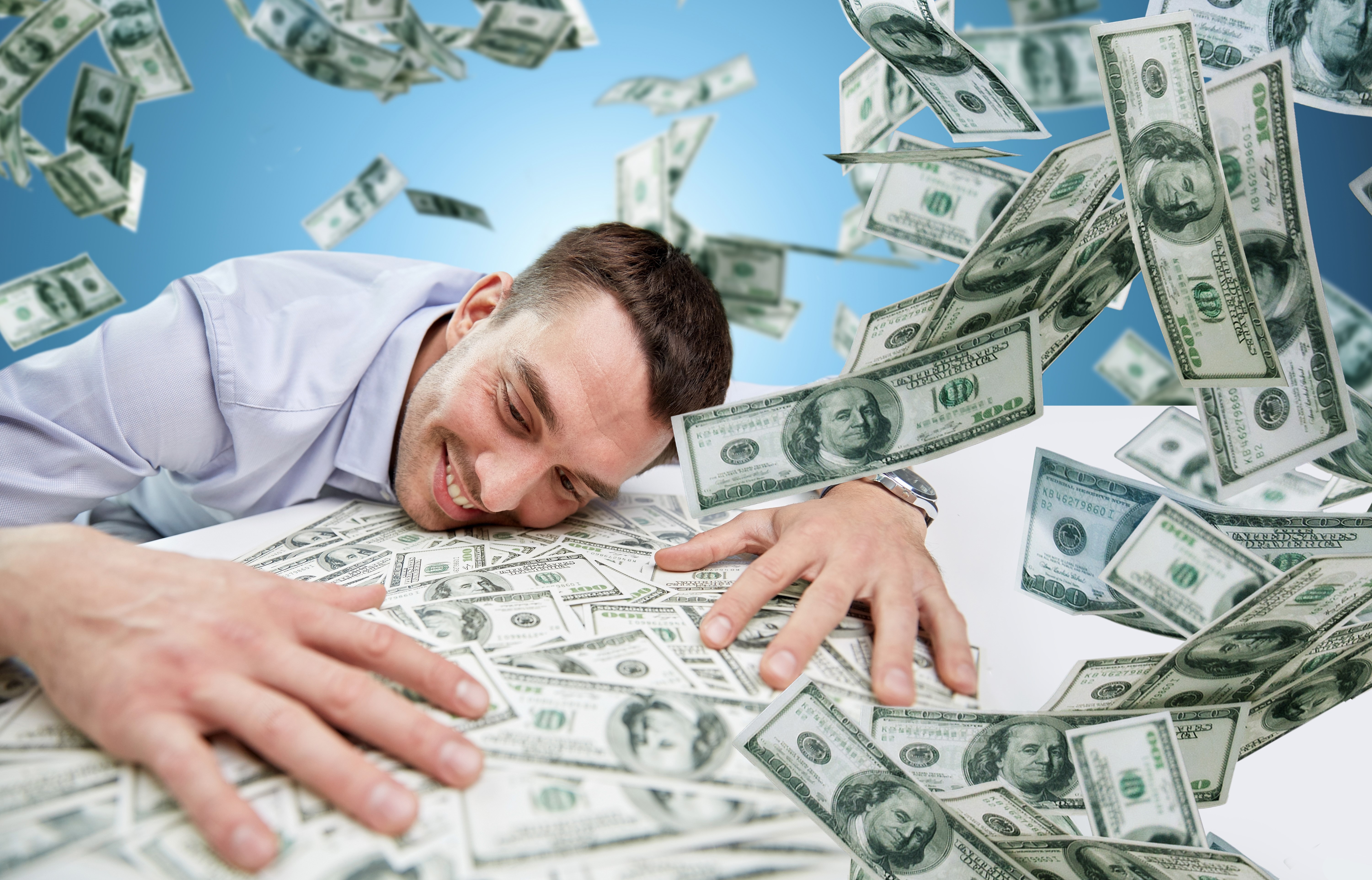 4K, 5K, 6K, Men, Money, Dollars, Fingers, Many, Banknotes, Smile, Joy Gallery HD Wallpaper