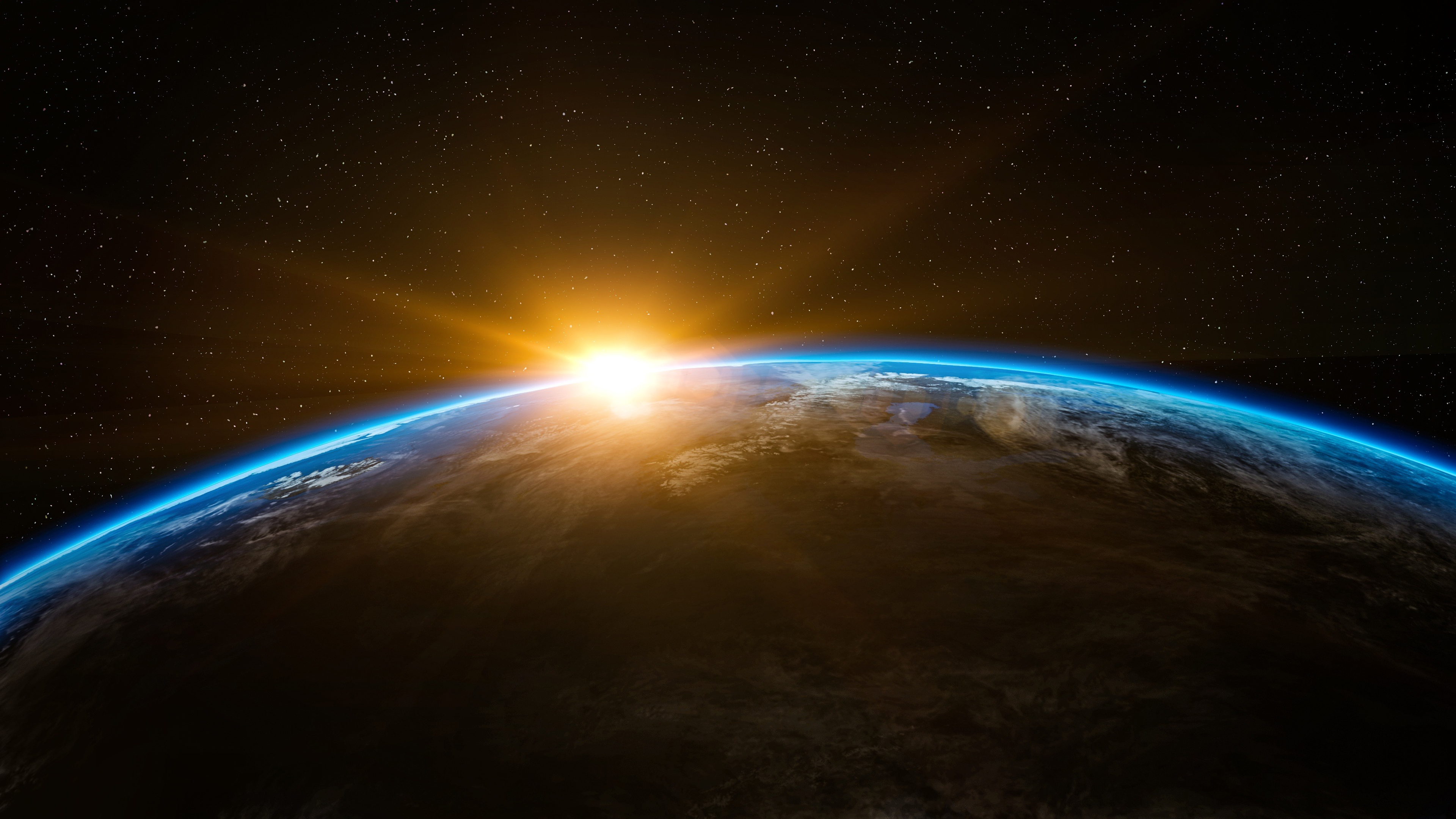 Sunrise from Space Laptop Wallpaper 4K