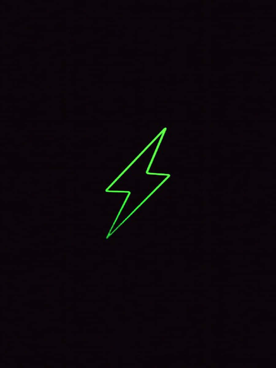 Download Minimalist Neon Lightning Yellow Bolt Wallpaper