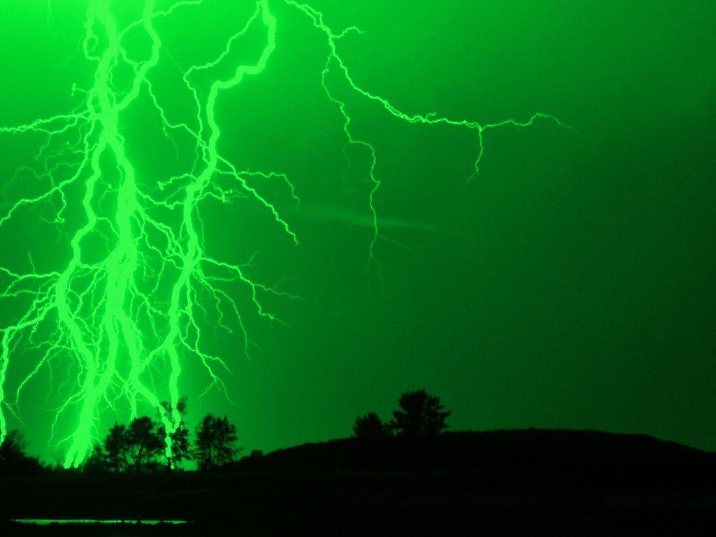 Green Lightning Wallpaper Free Green Lightning Background