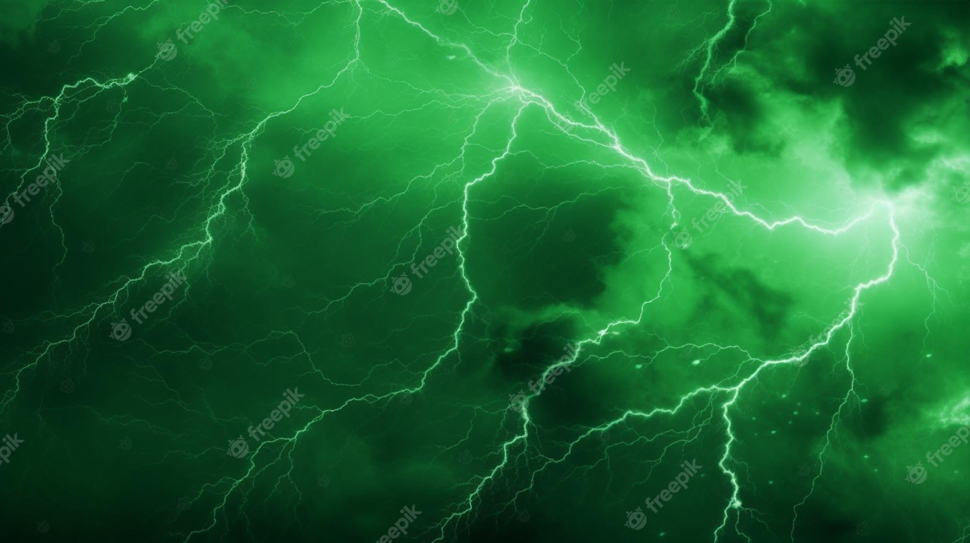 Green Lightning Image