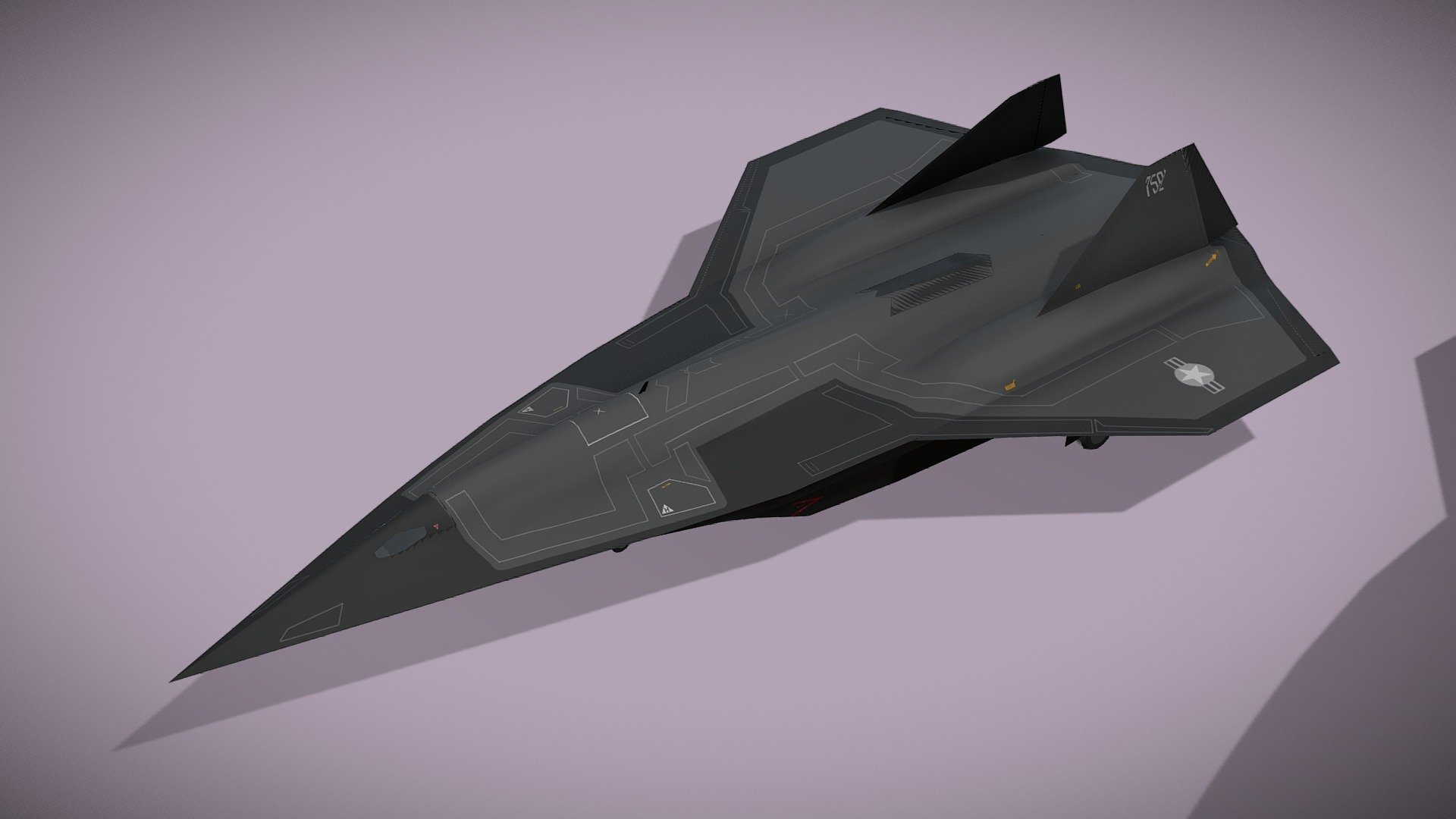 Lockheed SR 72 Darkstar Royalty Free 3D Model By NETRUNNER_pl [6fea74b]