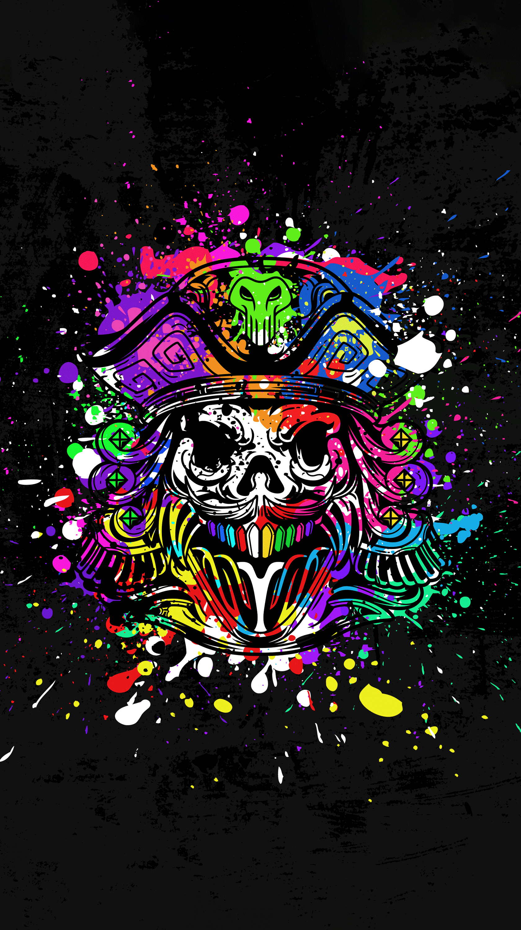 colorful skull wallpaper hd