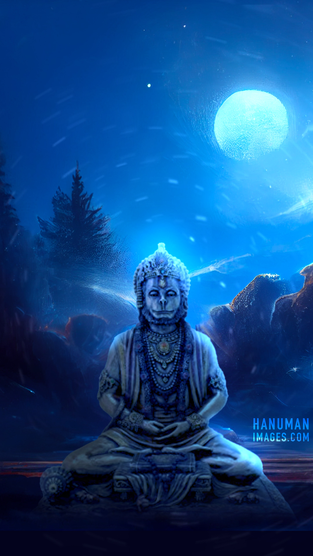 blue lord hanuman image HD