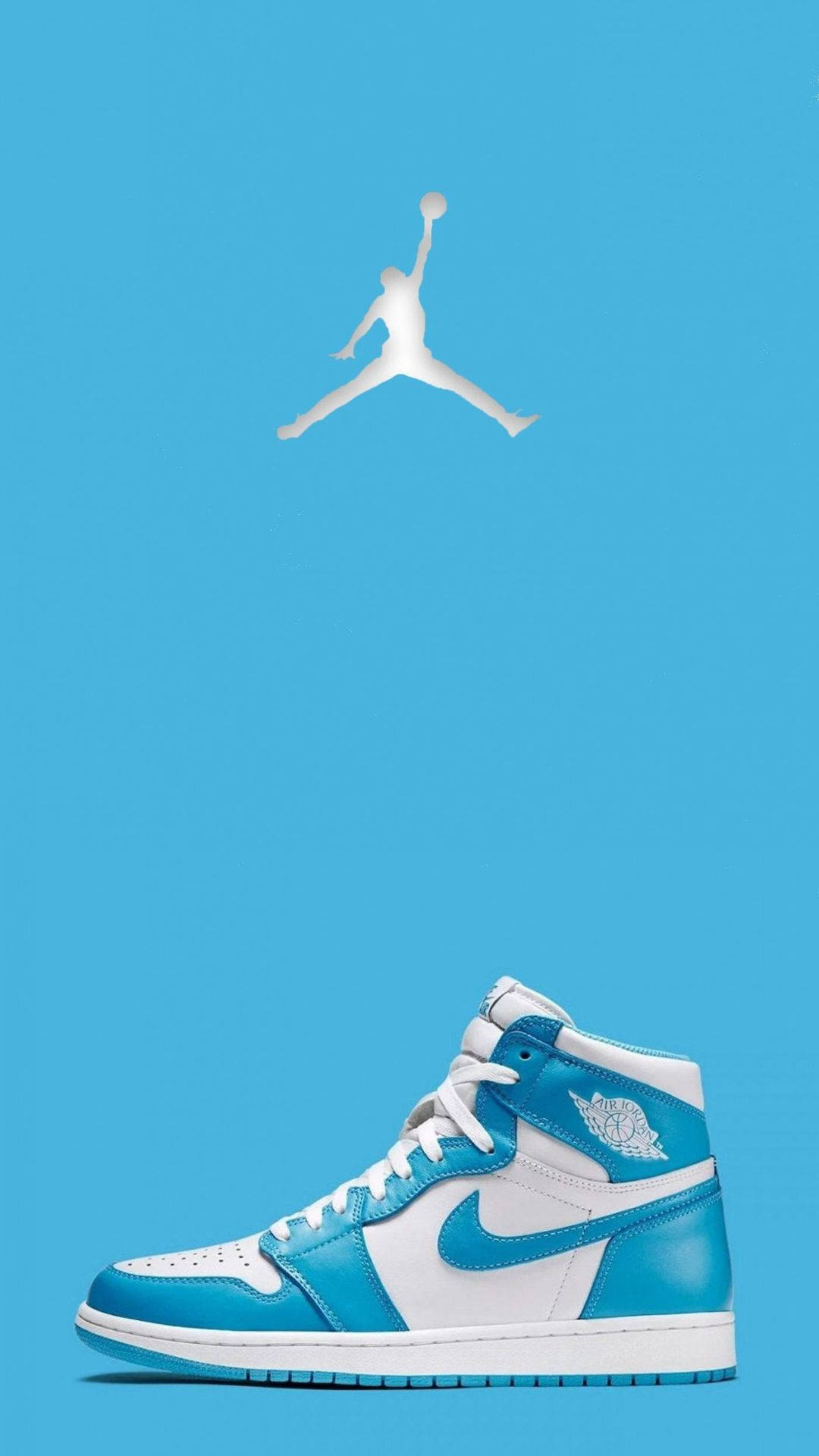 Download Nike Air Jordan 1 Blue Unc Wallpaper