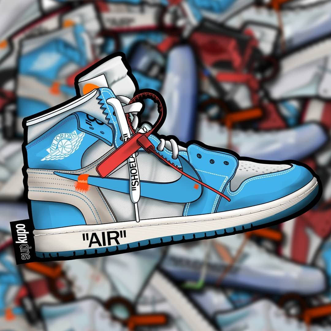 Download Cartoon Jordan Shoes Turbogreen Wallpaper