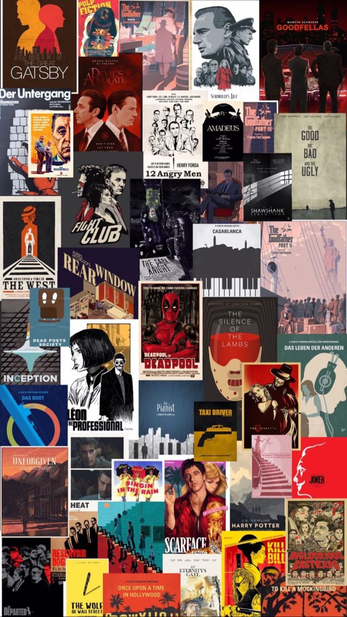 Movie collage wallpaper made