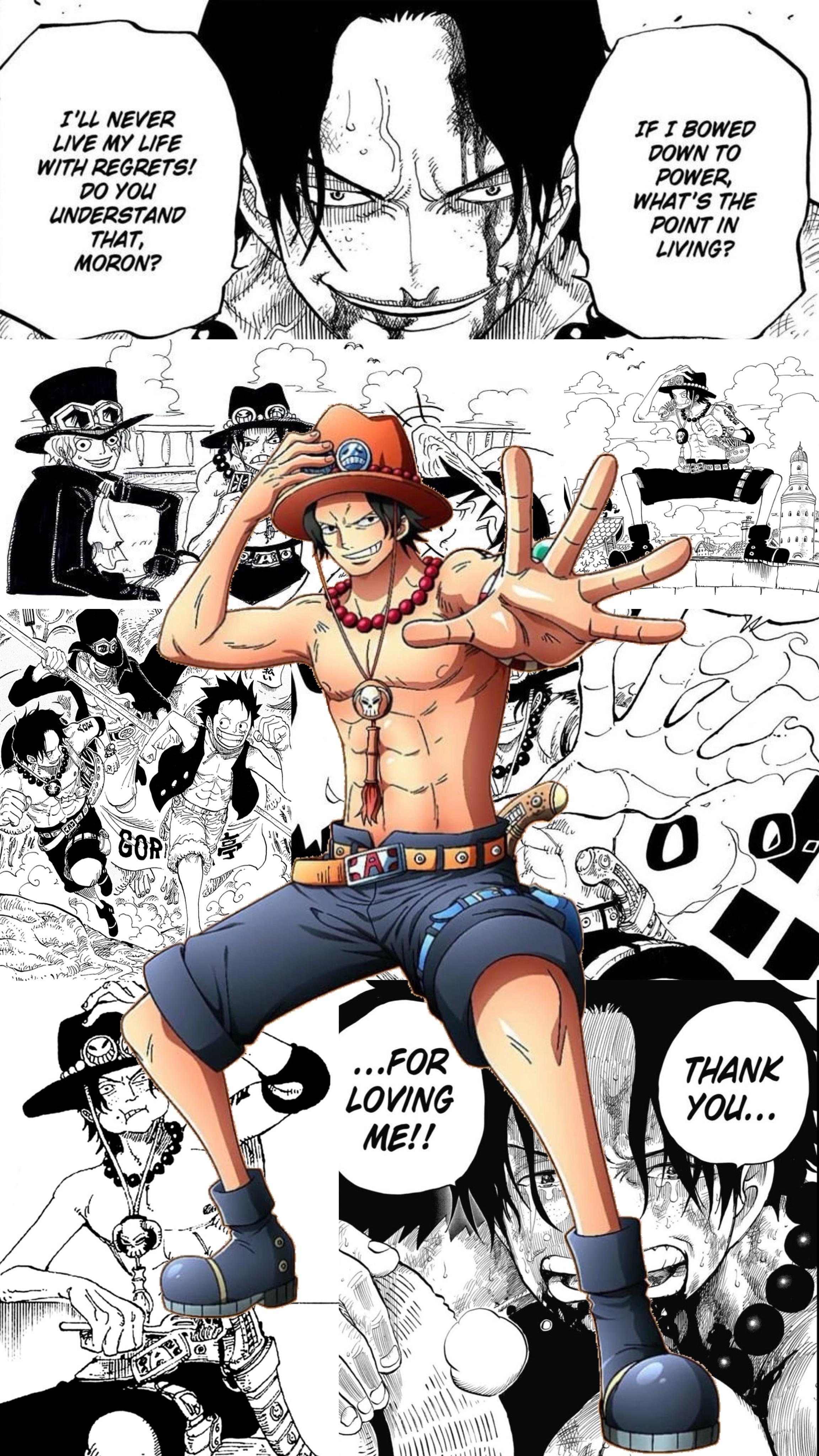 Made a manga panel Ace Wallpaper tonight cause I haven't seen any