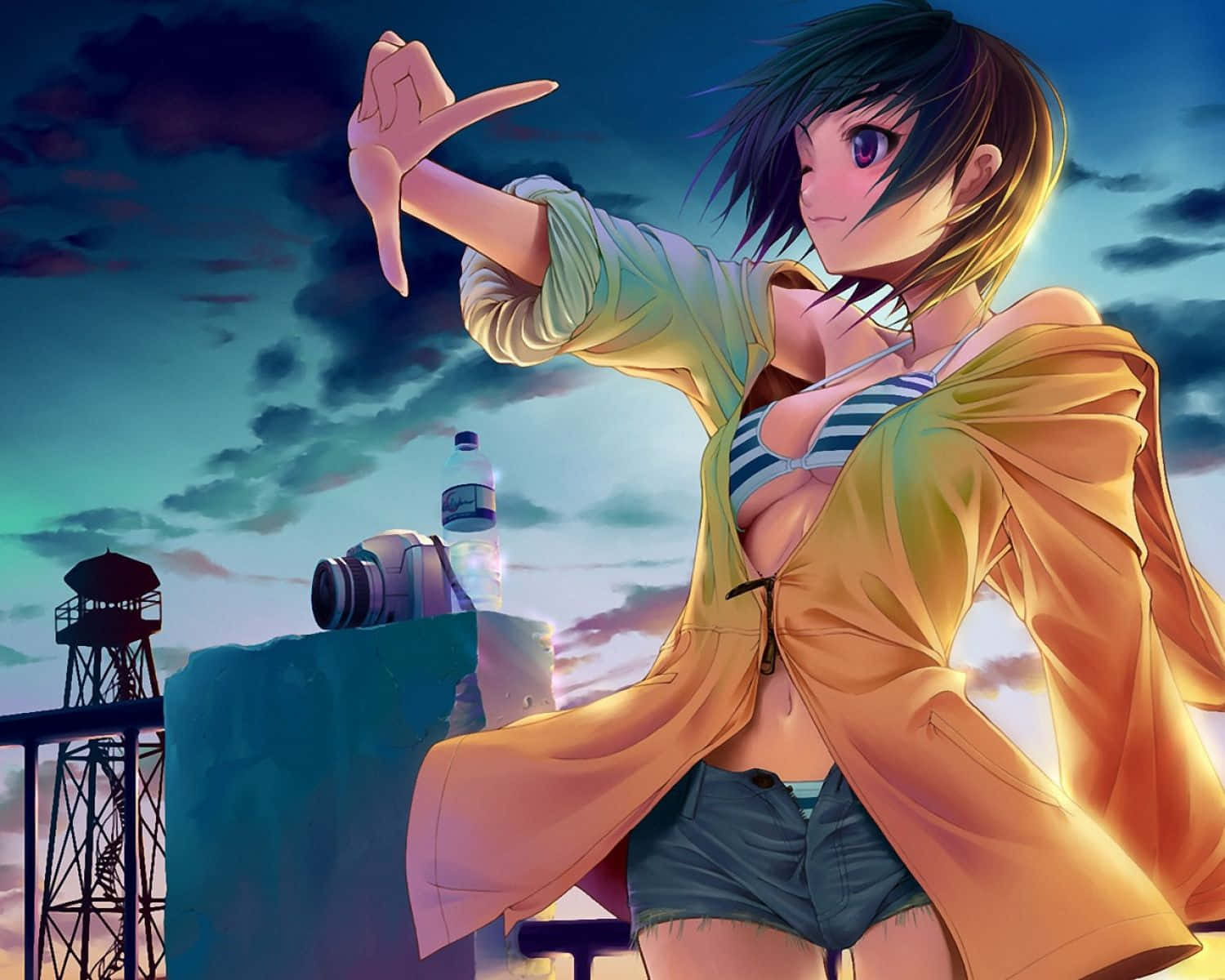 Download Dynamic Anime Summer Girl Wallpaper