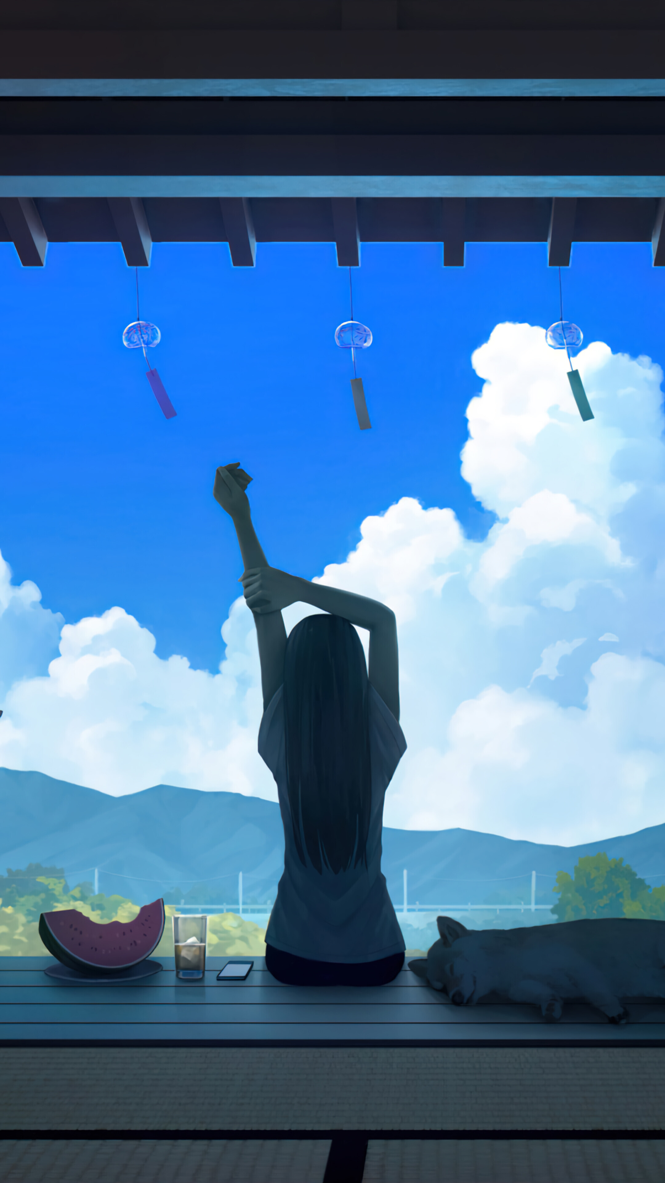 Free download Summer Anime Girl with Dog Scenery 4K Wallpaper iPhone HD Phone 3380h [2160x3840] for your Desktop, Mobile & Tablet. Explore Anime Summer Laptop Wallpaper. Summer Background, Summer
