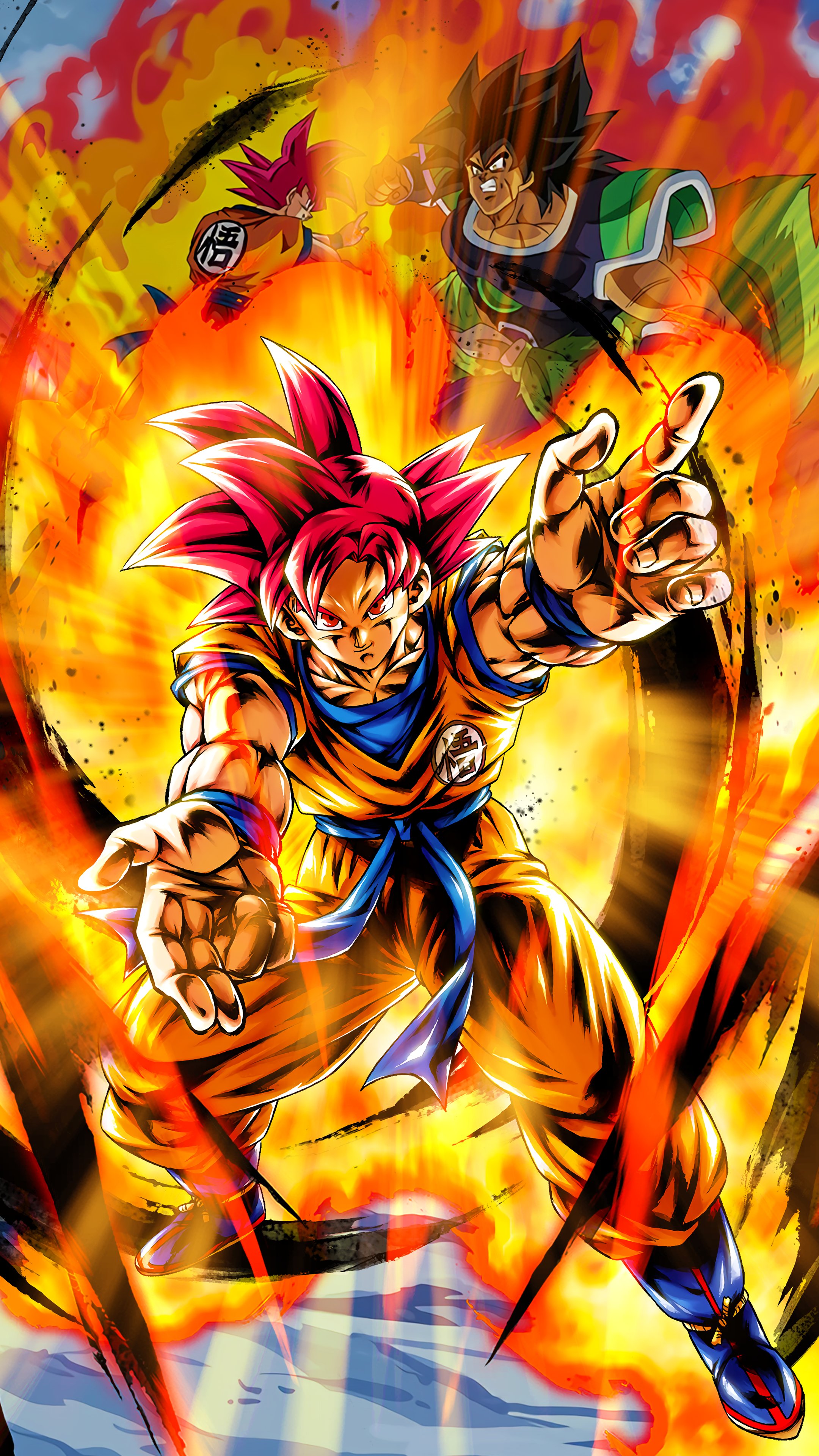 Hydros Super Saiyan God Goku Character Art + 4K PC Wallpaper + 4k Phone Wallpaper! #DBLegends #DragonBallLegends