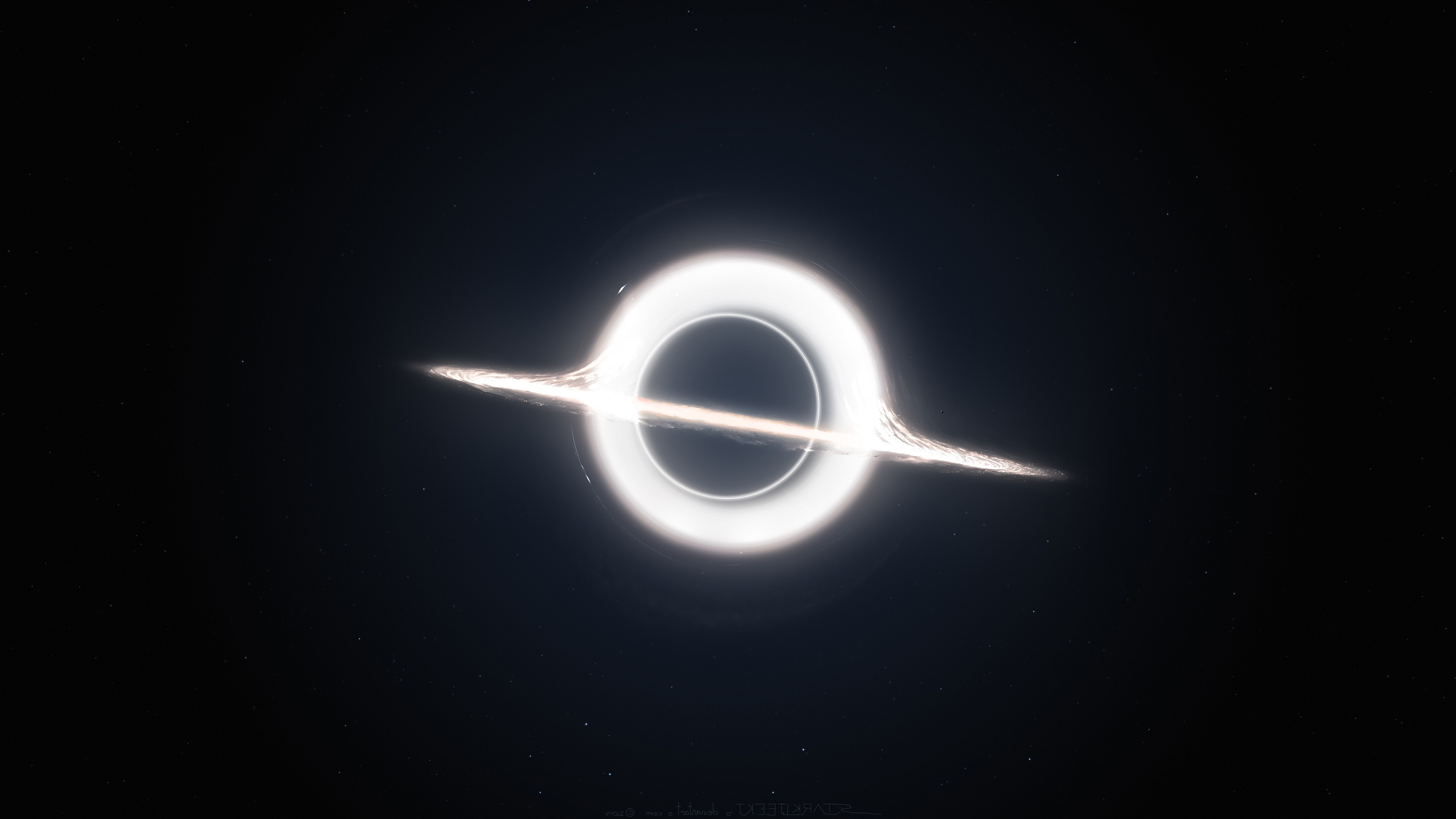 Wallpaper, 3840x2160 px, black holes, dark, Interstellar movie, space 3840x2160