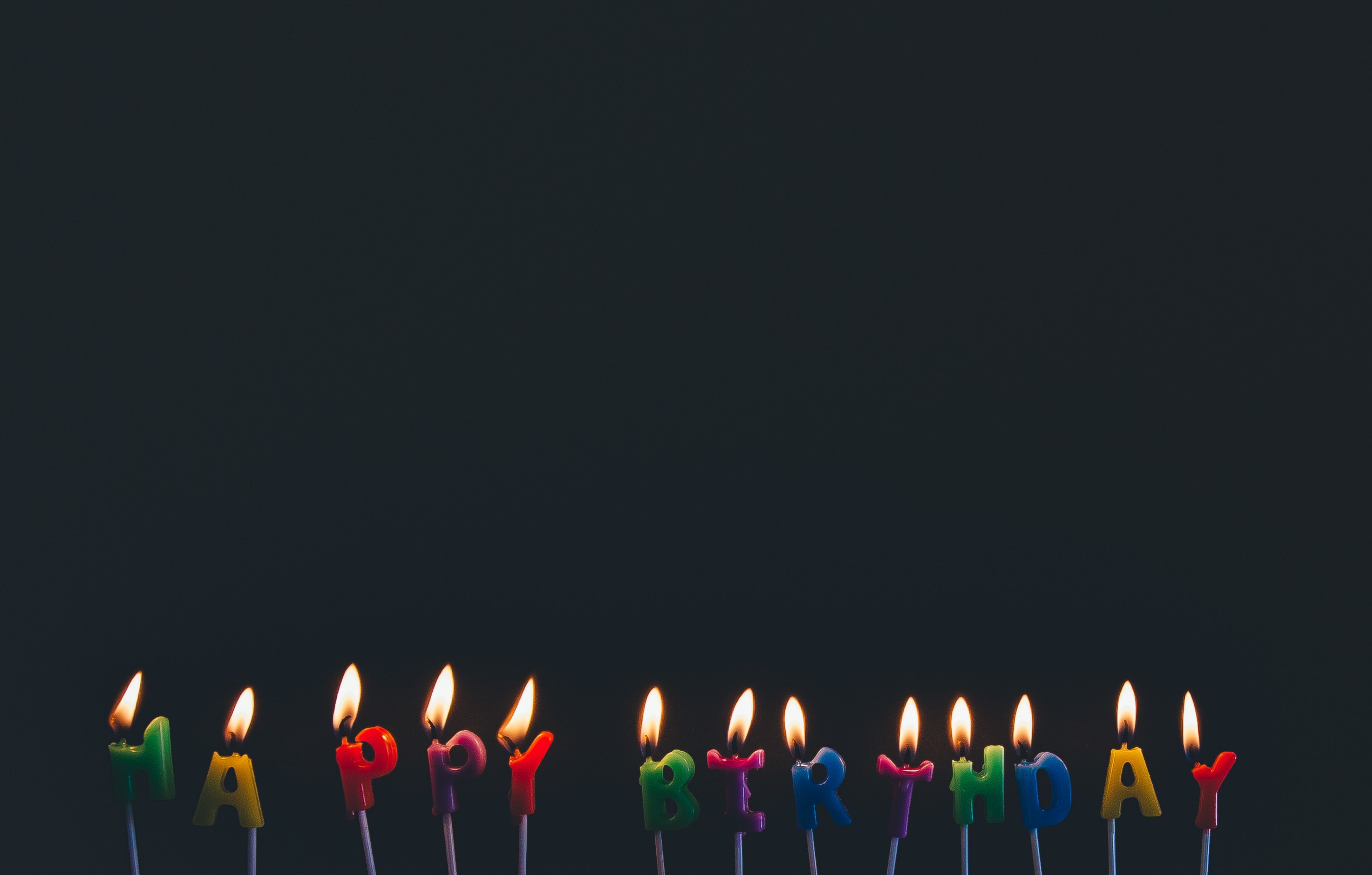 Wallpaper / happy birthday candles that are lit and melting, birthday candles 4k wallpaper free download